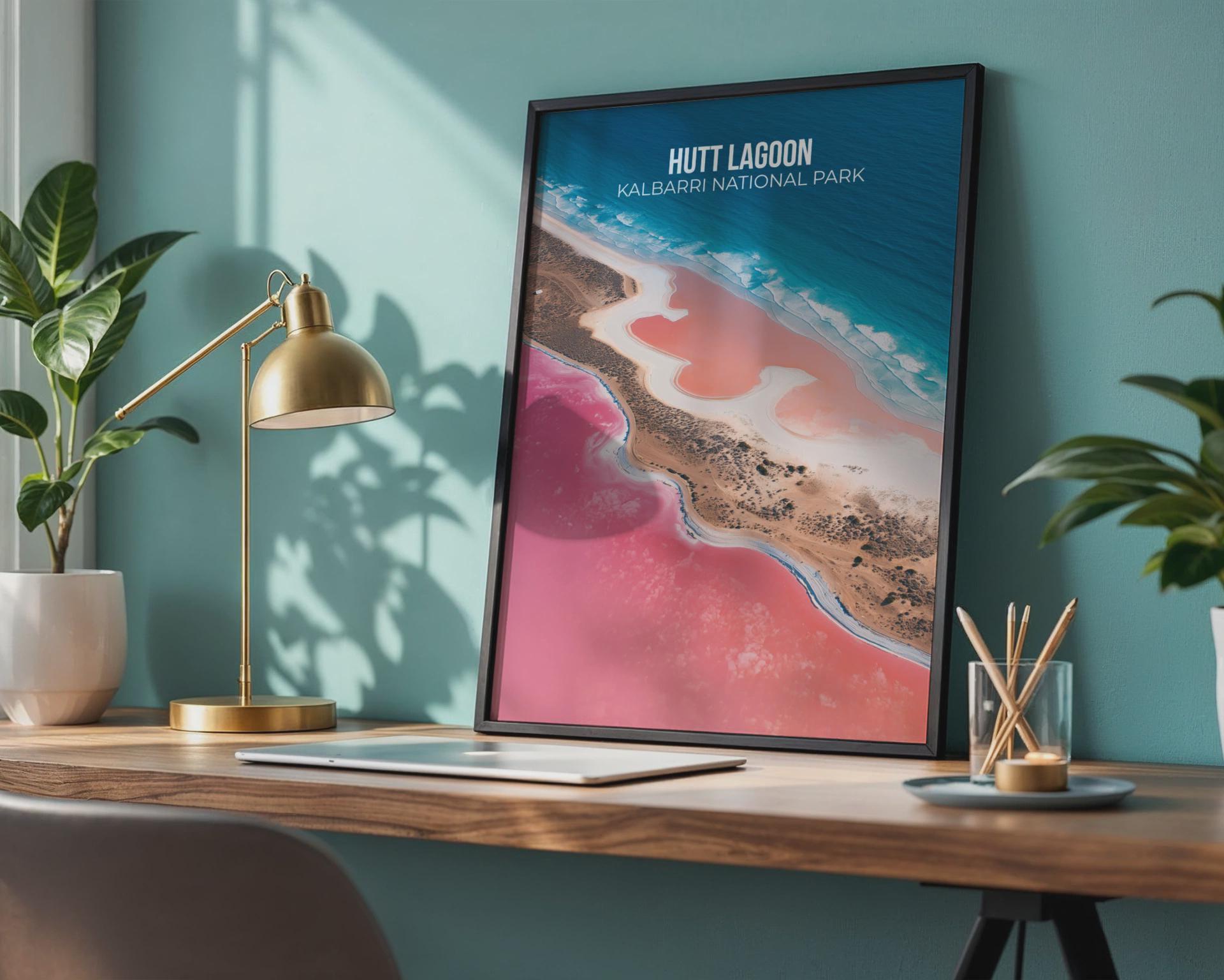 Hutt Lagoon Kalbarri National Park Poster Wall Art - Travel Wall Art