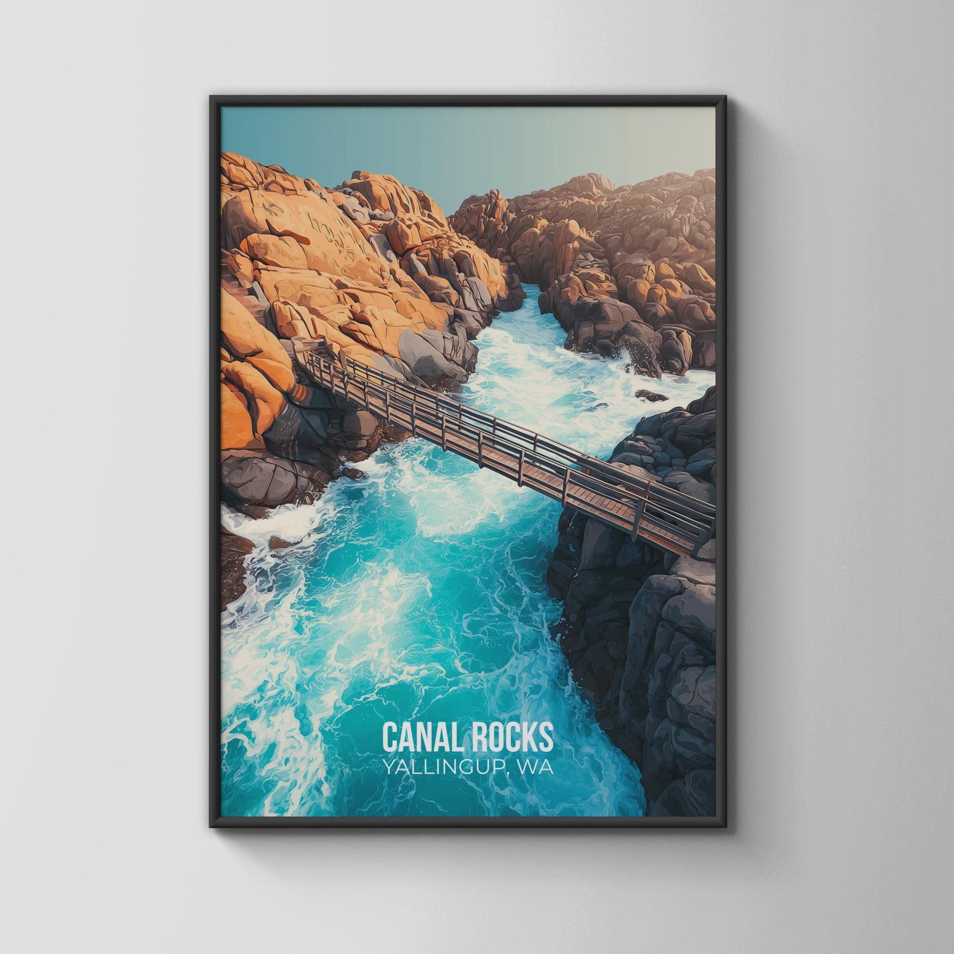 Canal Rocks Wall Art Yallingup WA Coastal Landscape Print - Travel Wall Art