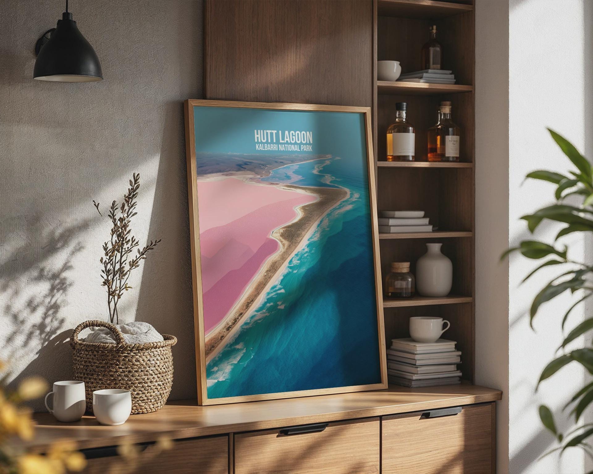 Hutt Lagoon Kalbarri National Park Art Print Wall Art Poster - Travel Wall Art