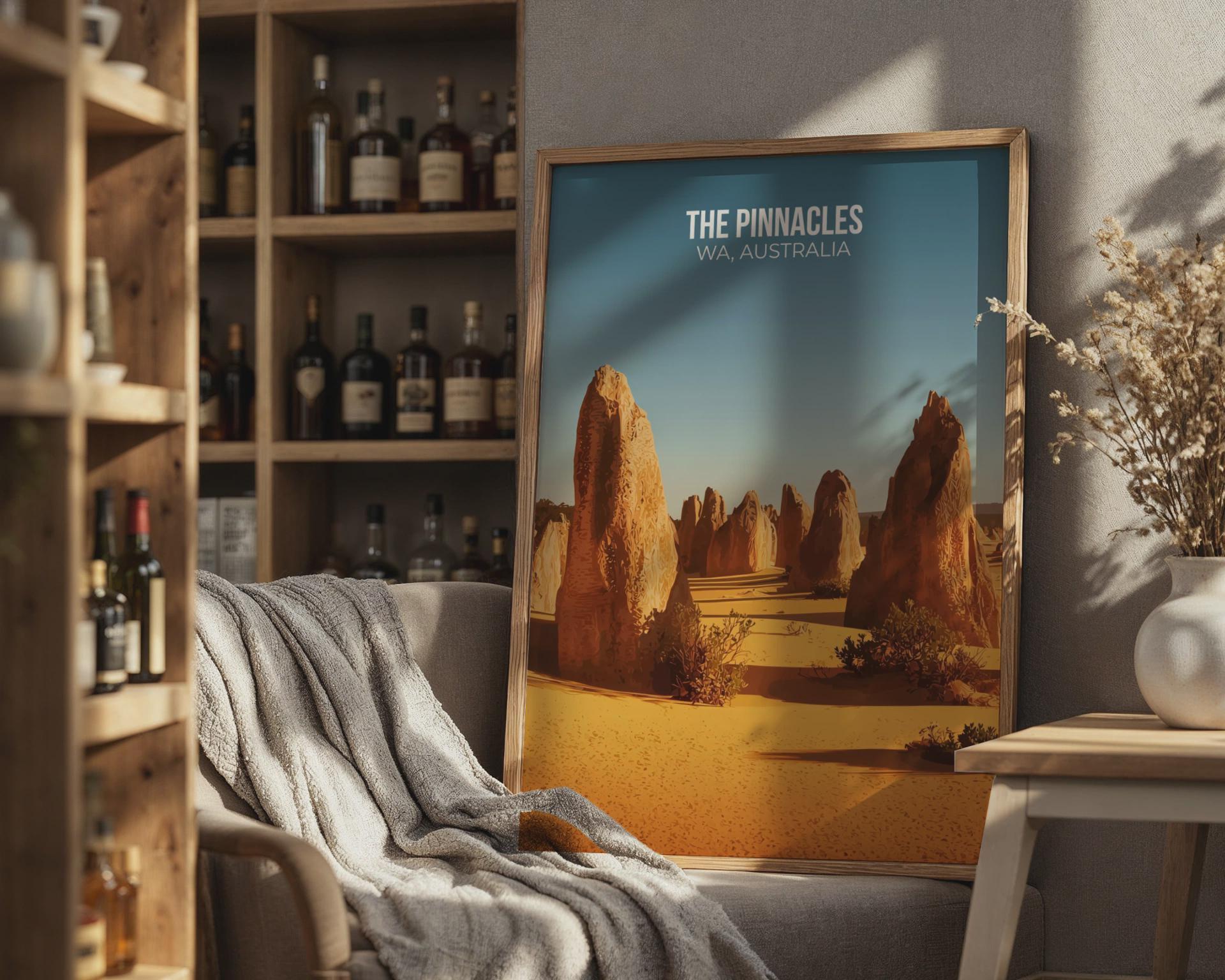 Pinnacles Wall Art Print Australia Landscape Aerial View - Travel Wall Art