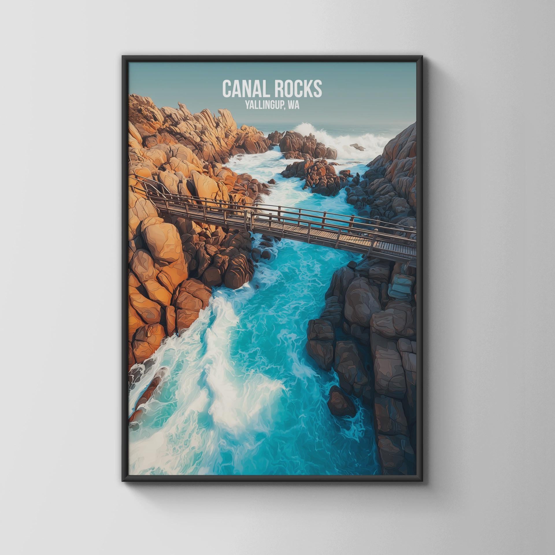 Canal Rocks Yallingup WA Poster Art Print - Travel Wall Art