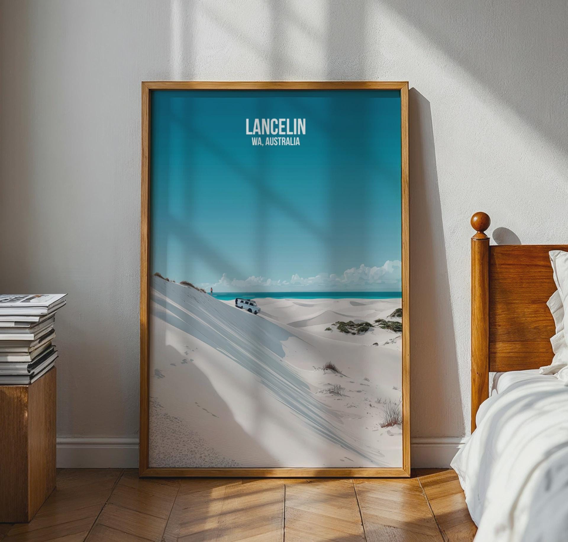 Lancelin WA Australia Travel Poster Print Wall Art - Travel Wall Art