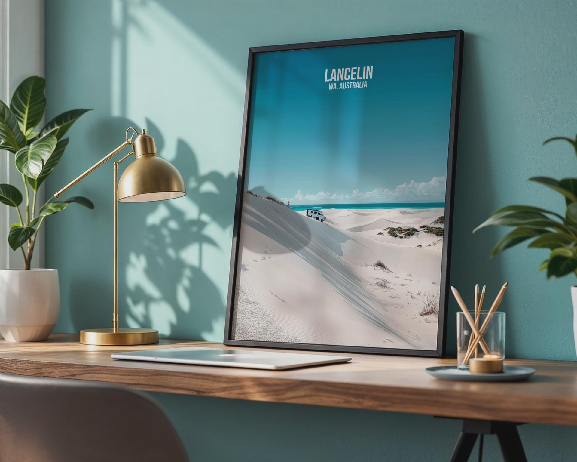 Lancelin WA Australia Travel Poster Print Wall Art - Travel Wall Art