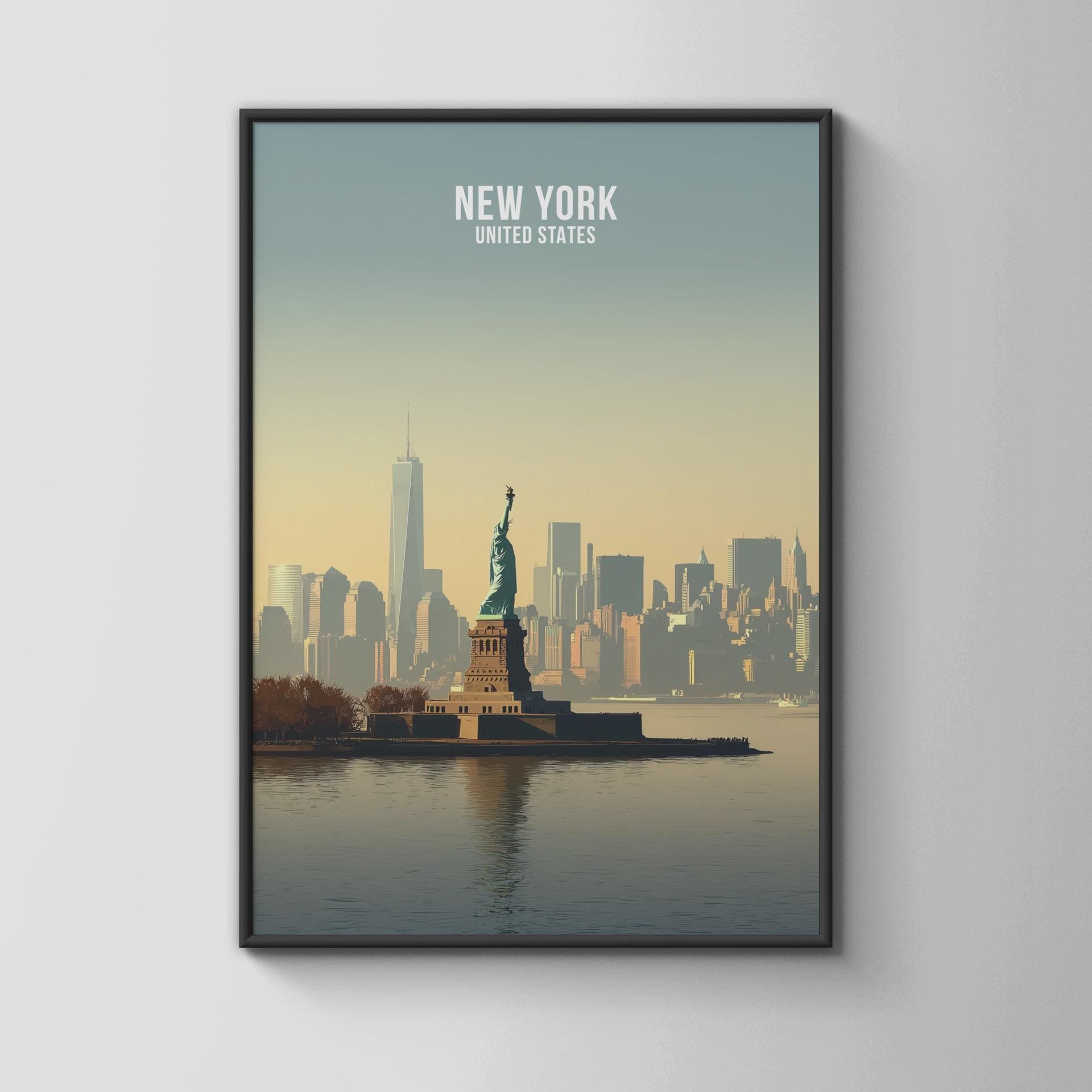 Statue of Liberty NYC Poster Wall Art - Travel Wall Art