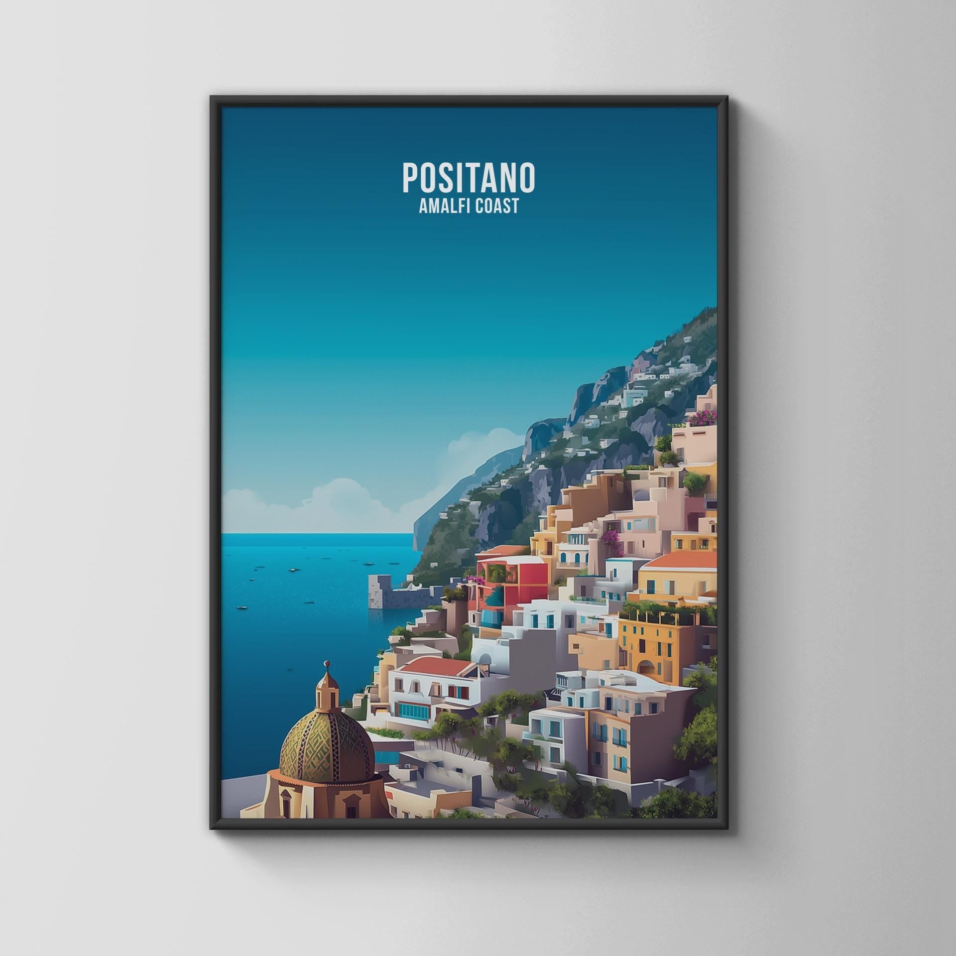 Positano Amalfi Coast Coastal Wall Art Print - Travel Wall Art