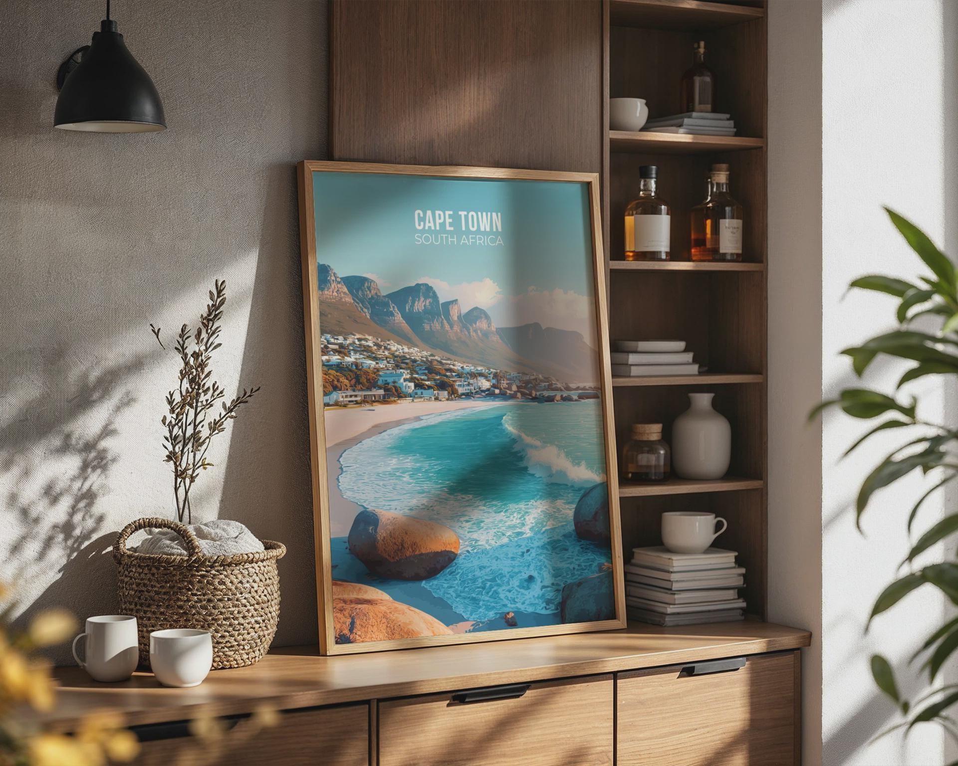 Cape Town South Africa Travel Poster Wall Art Print - Travel Wall Art