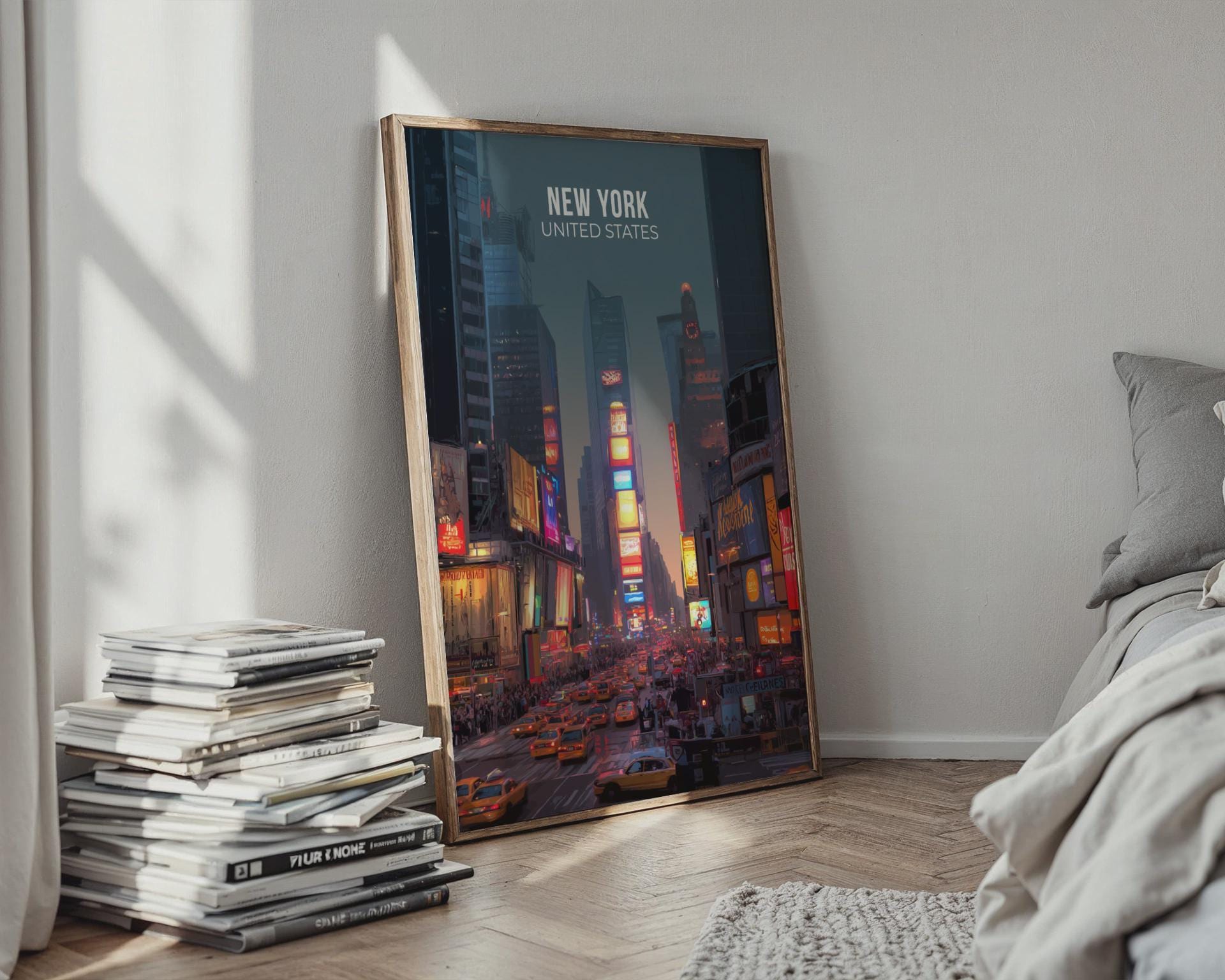 New York City Times Square Poster Wall Art Print - Travel Wall Art