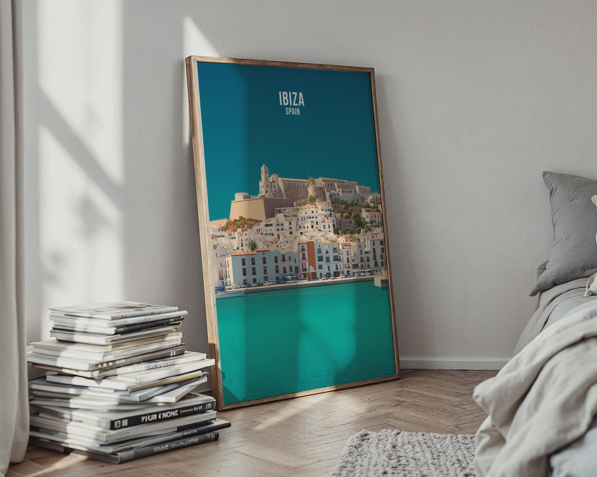 Ibiza Spain Travel Poster Art Print - Travel Wall Art
