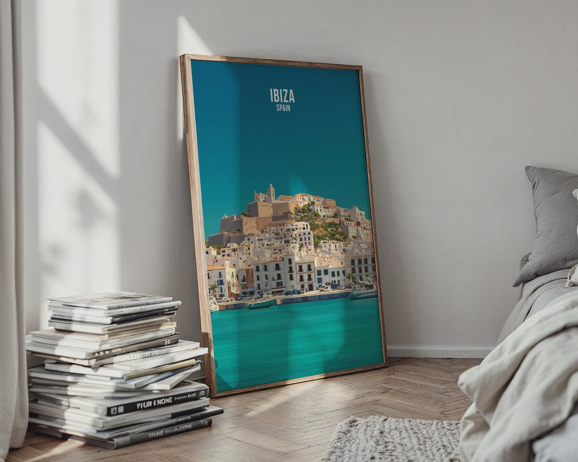 Ibiza Spain Travel Poster Wall Art Print - Travel Wall Art