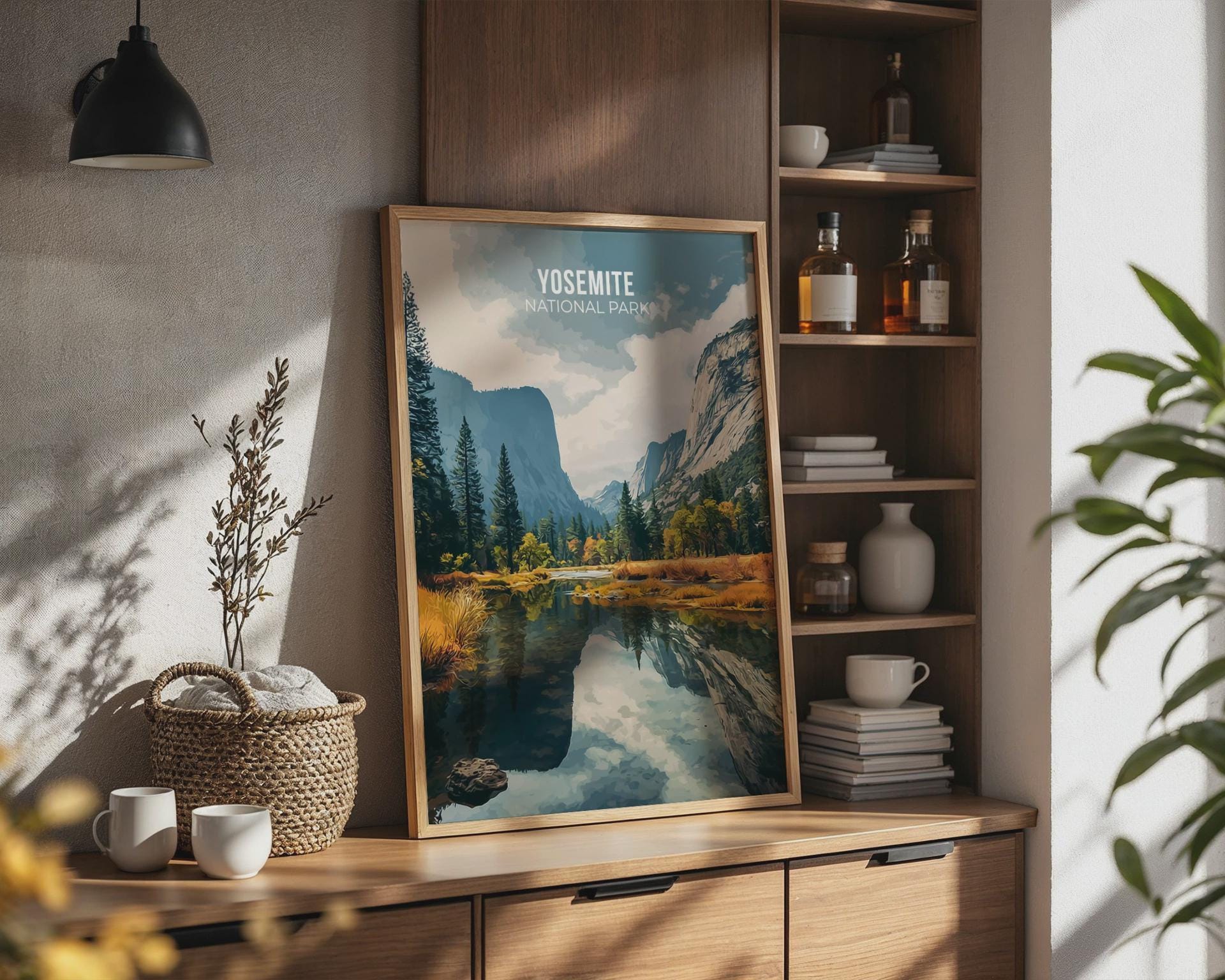 Yosemite National Park Landscape Poster Wall Art Print - Travel Wall Art