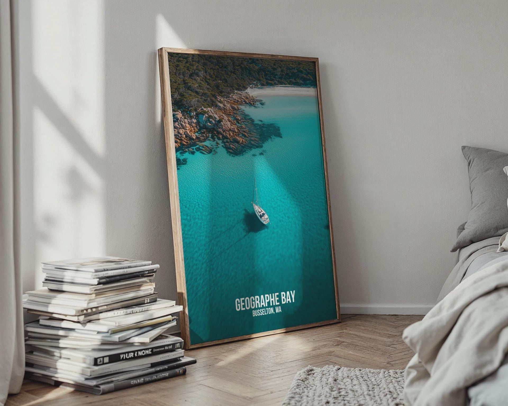 Geographe Bay Wall Art Poster Print Busselton WA Ocean Scenery - Travel Wall Art