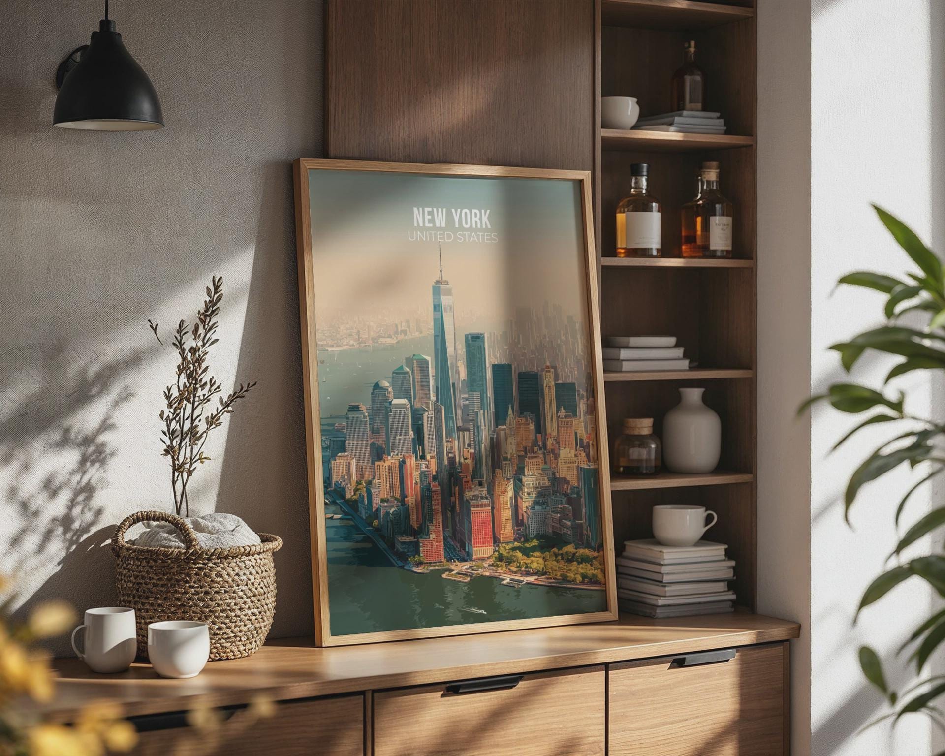 New York City Skyline Poster Art Print - Travel Wall Art