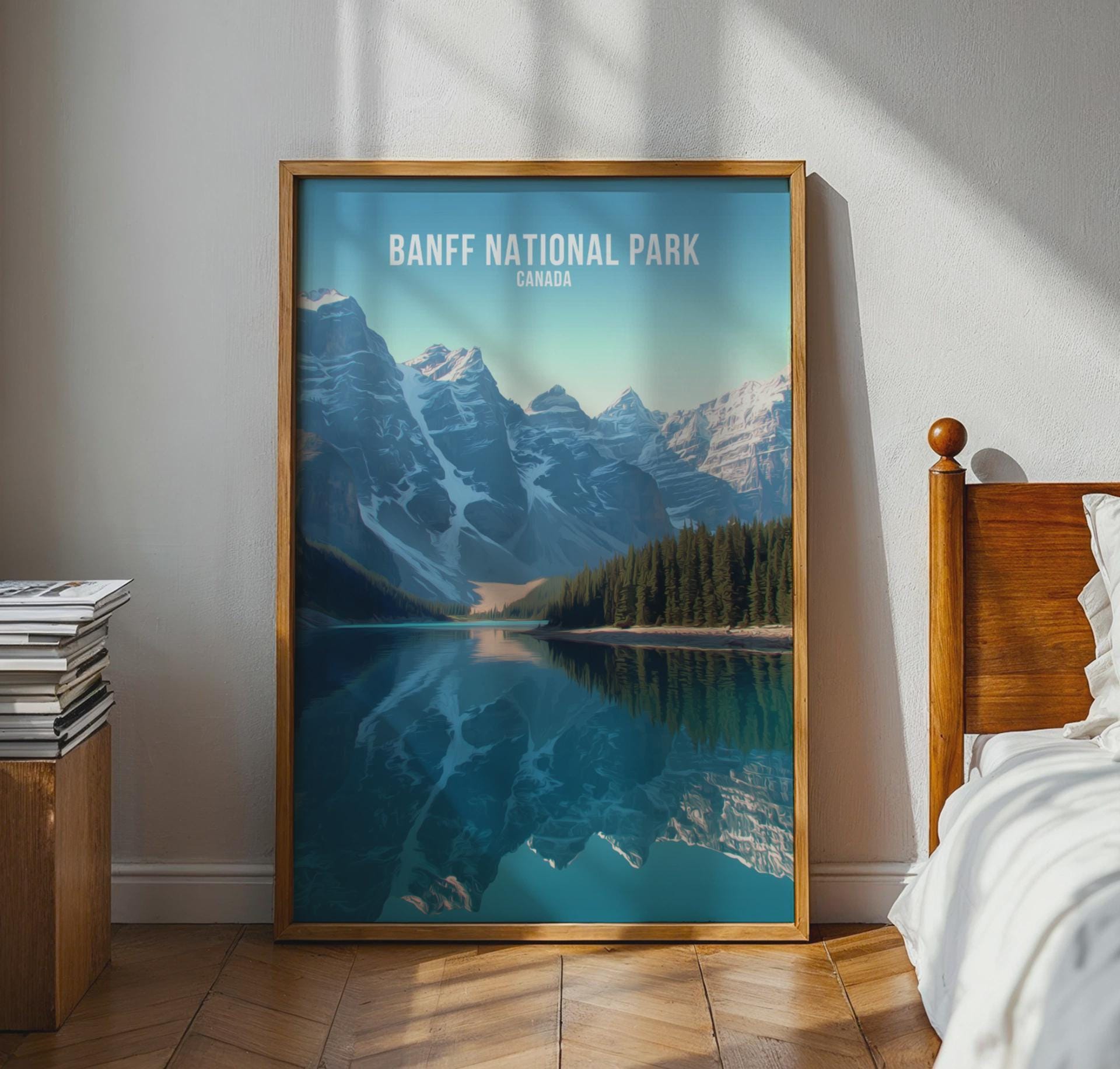 Banff National Park Poster Landscape Art Print - Travel Wall Art