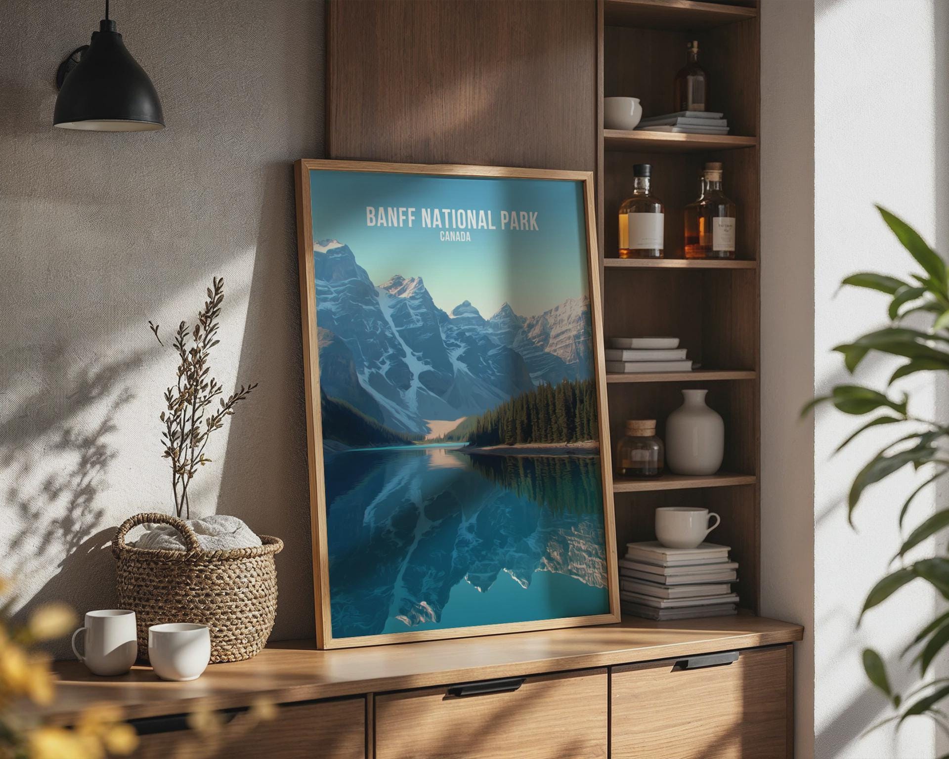Banff National Park Poster Landscape Art Print - Travel Wall Art
