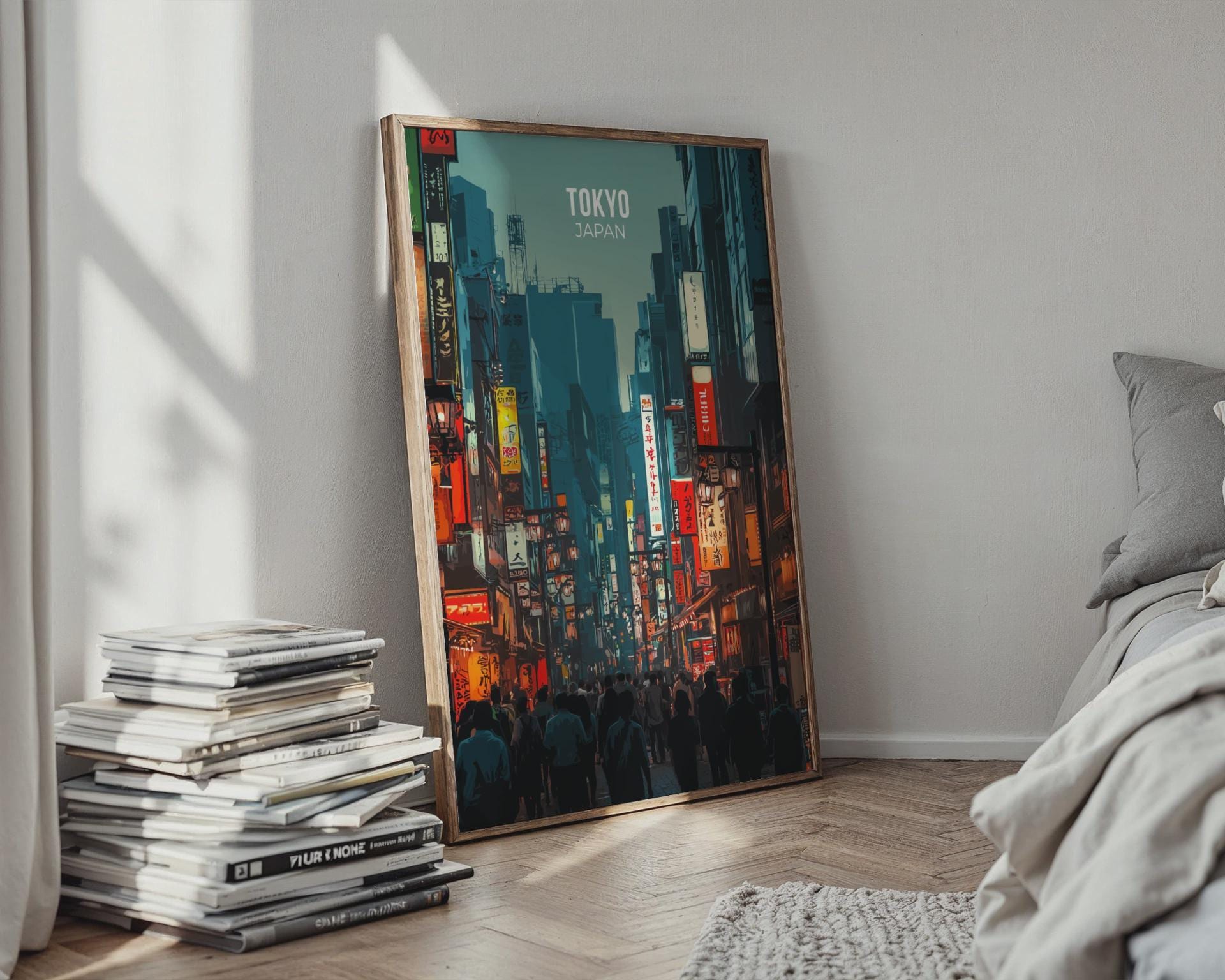 Tokyo Japan Wall Art Print Cityscape Poster - Travel Wall Art