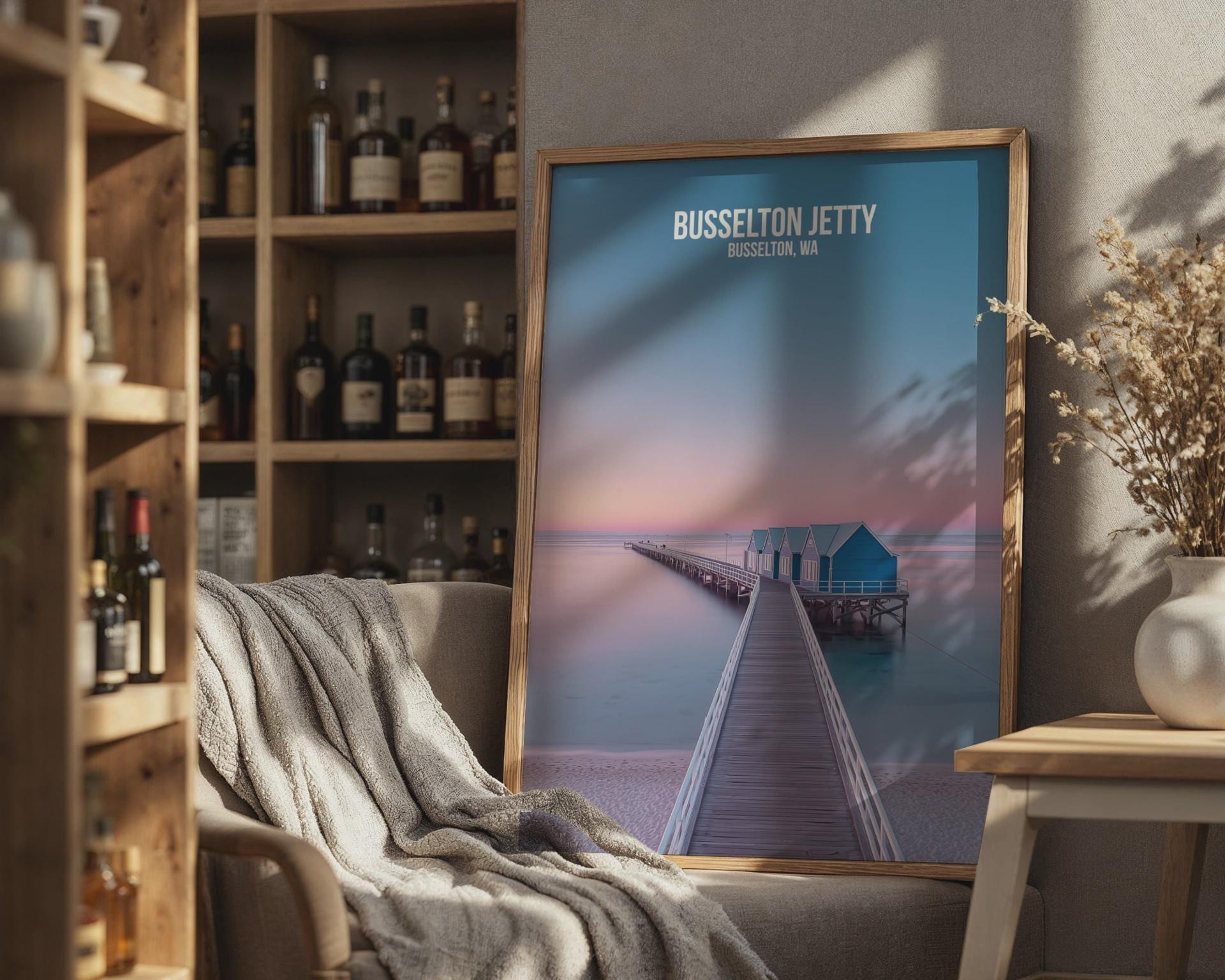 Busselton Jetty Poster Busselton WA Wall Art - Travel Wall Art