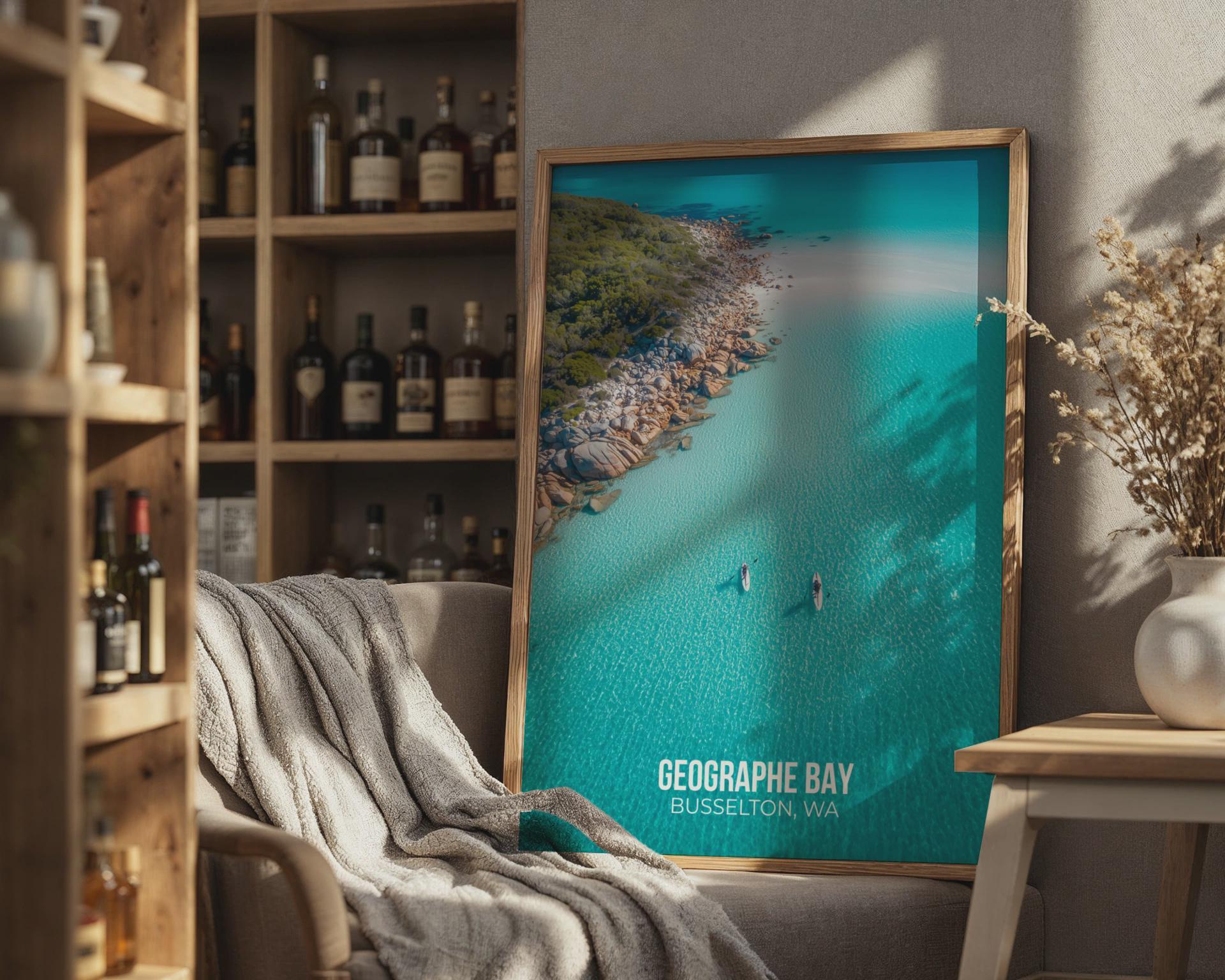 Geographe Bay Busselton Wall Art Print Coastal Beach Poster - Travel Wall Art