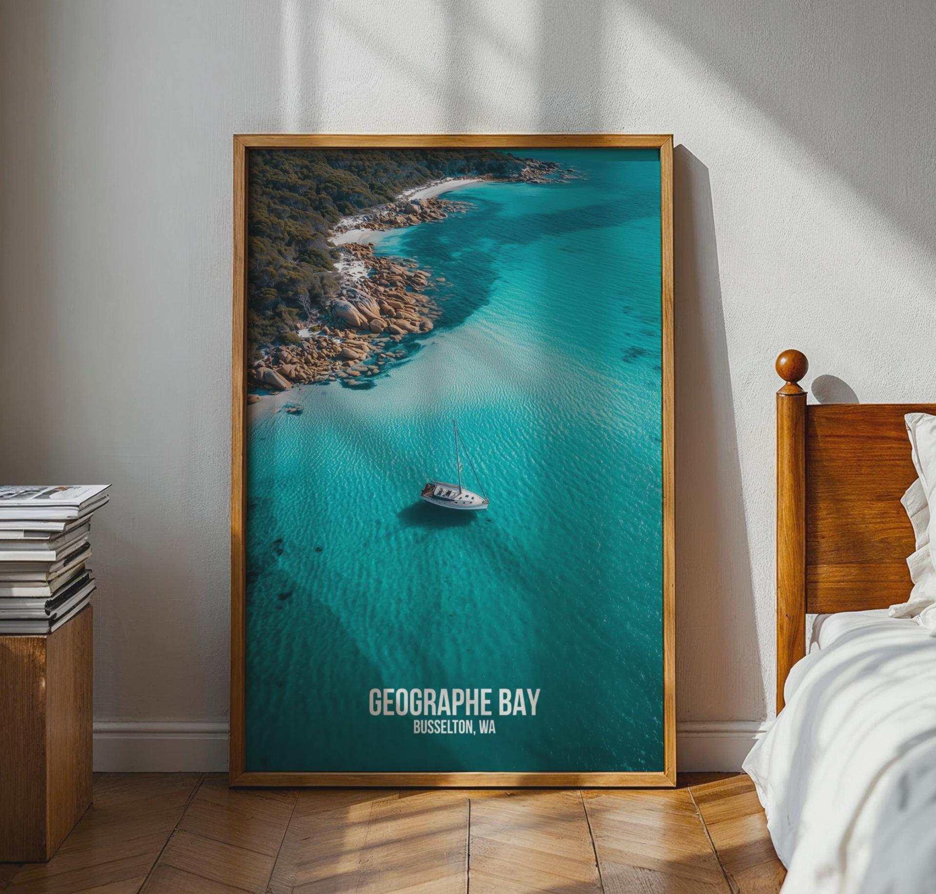 Geographe Bay Wall Art Print Busselton Sailing Coastal Landscape - Travel Wall Art