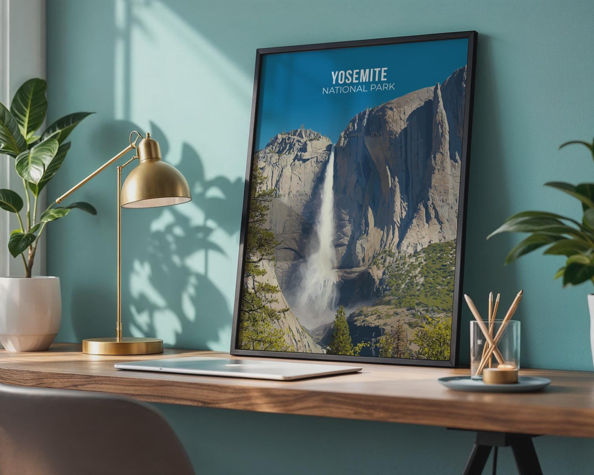 Yosemite National Park Waterfall Print Wall Art - Travel Wall Art