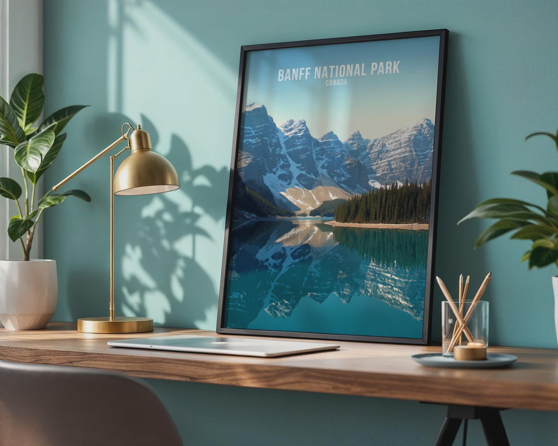 Banff National Park Art Print Mountains Lake - Travel Wall Art