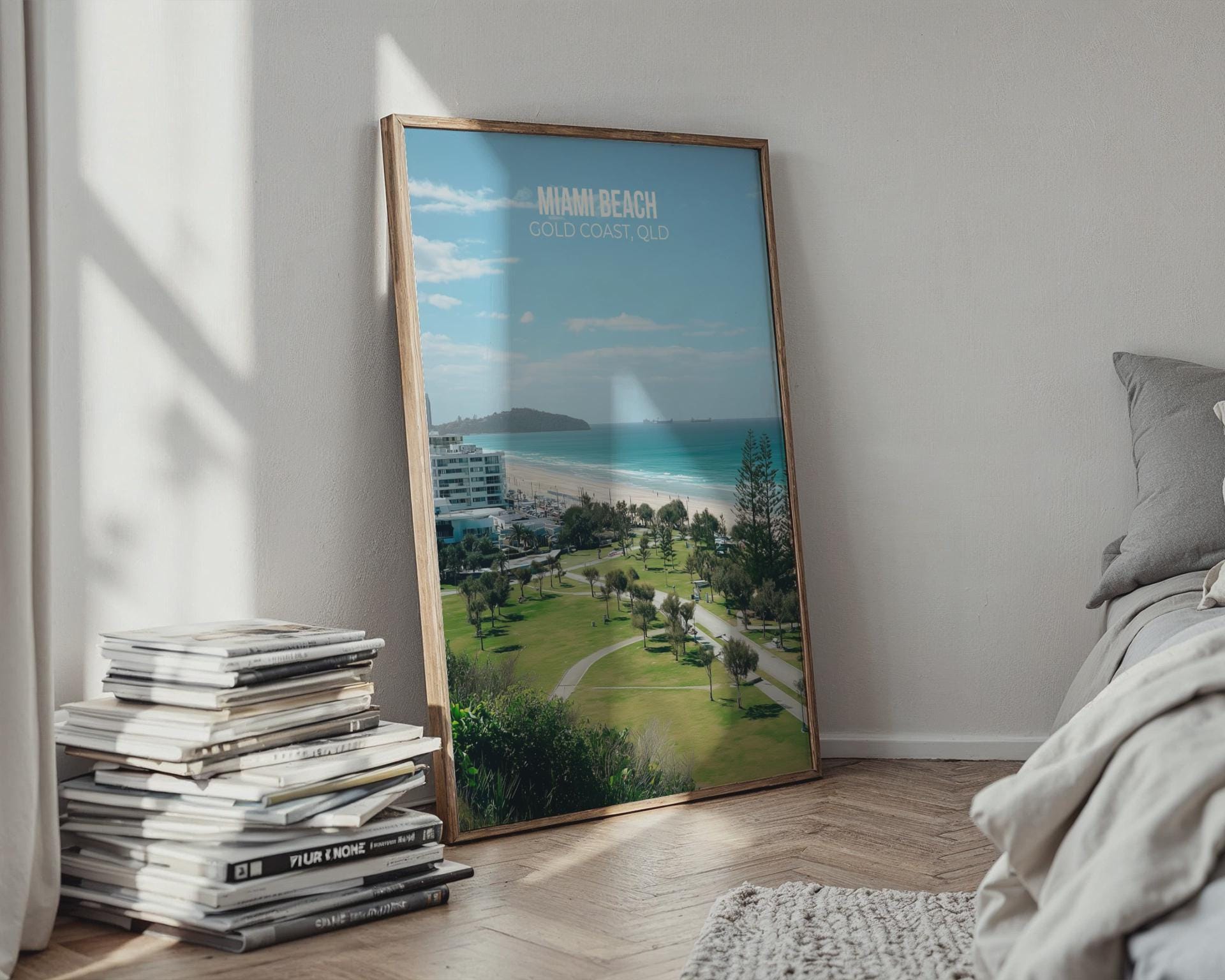 Miami Beach Gold Coast Poster Wall Art Print - Travel Wall Art