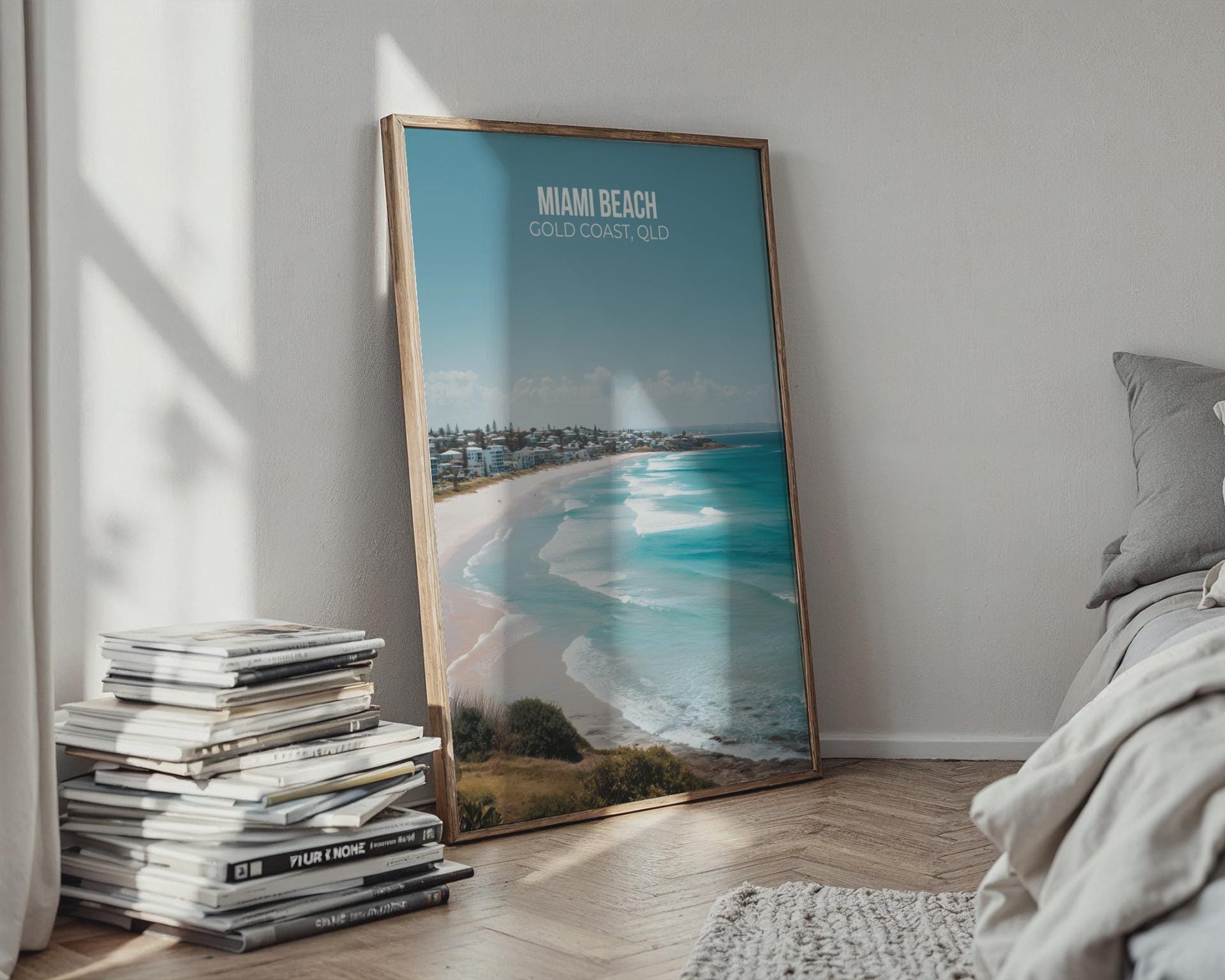 Miami Beach Gold Coast Wall Art Poster - Travel Wall Art