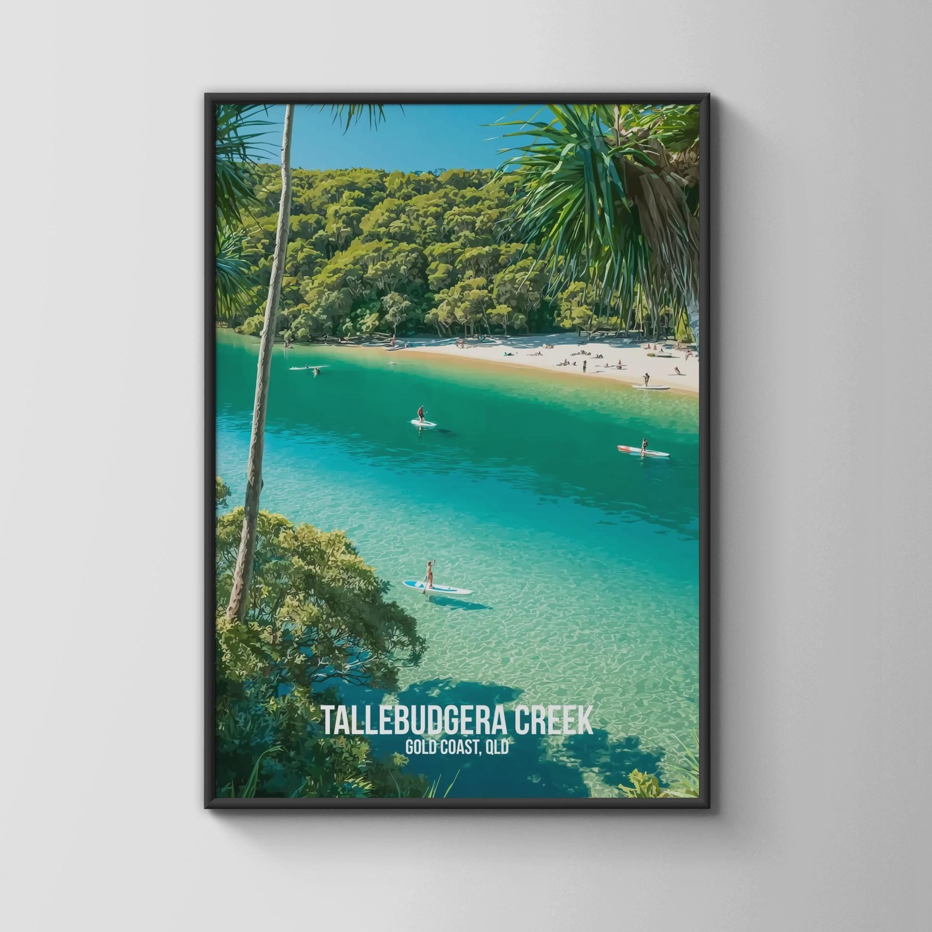 Tallebudgera Creek Poster Beach Wall Art Gold Coast - Travel Wall Art