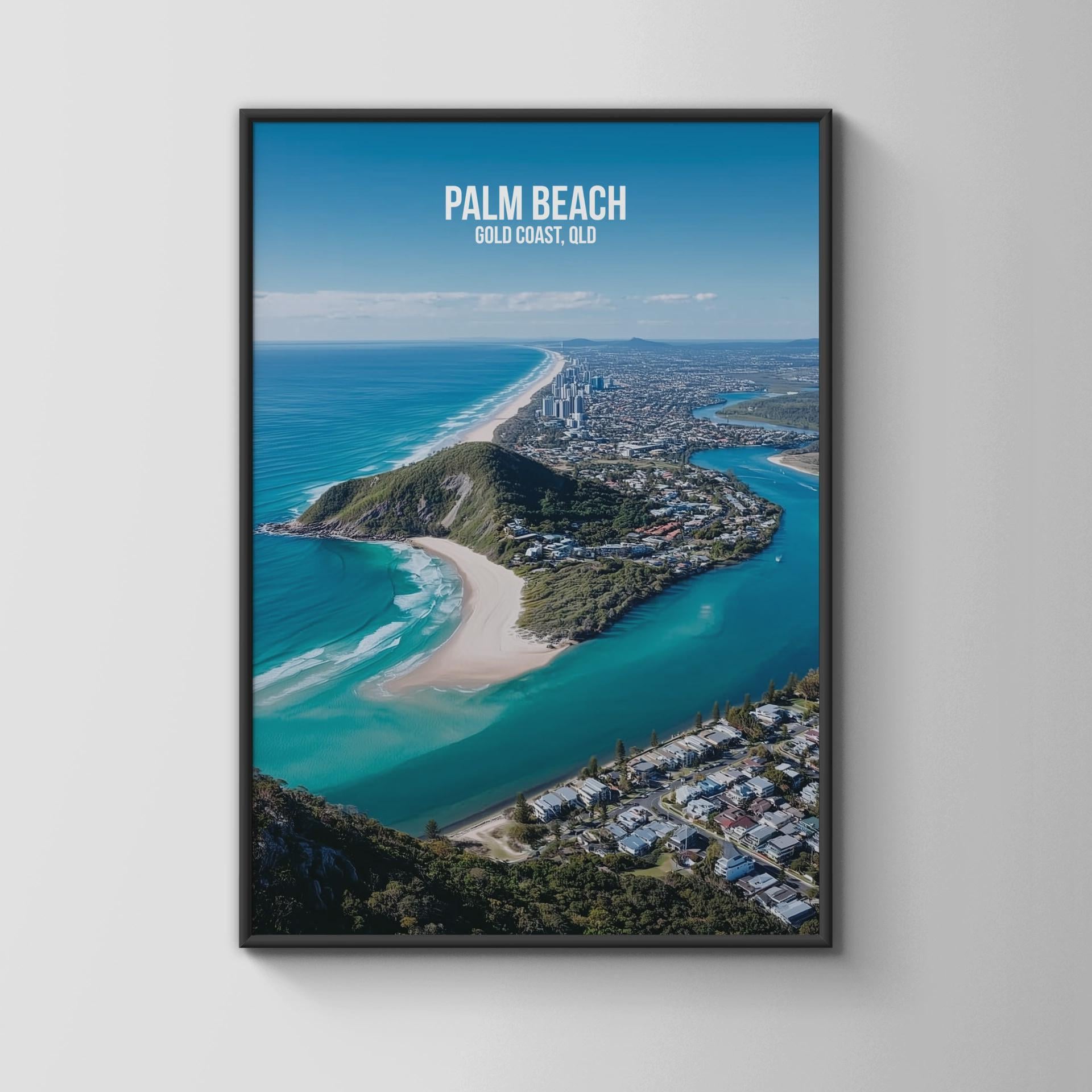 Palm Beach Gold Coast Poster Scenic View Poster Wall Art - Travel Wall Art