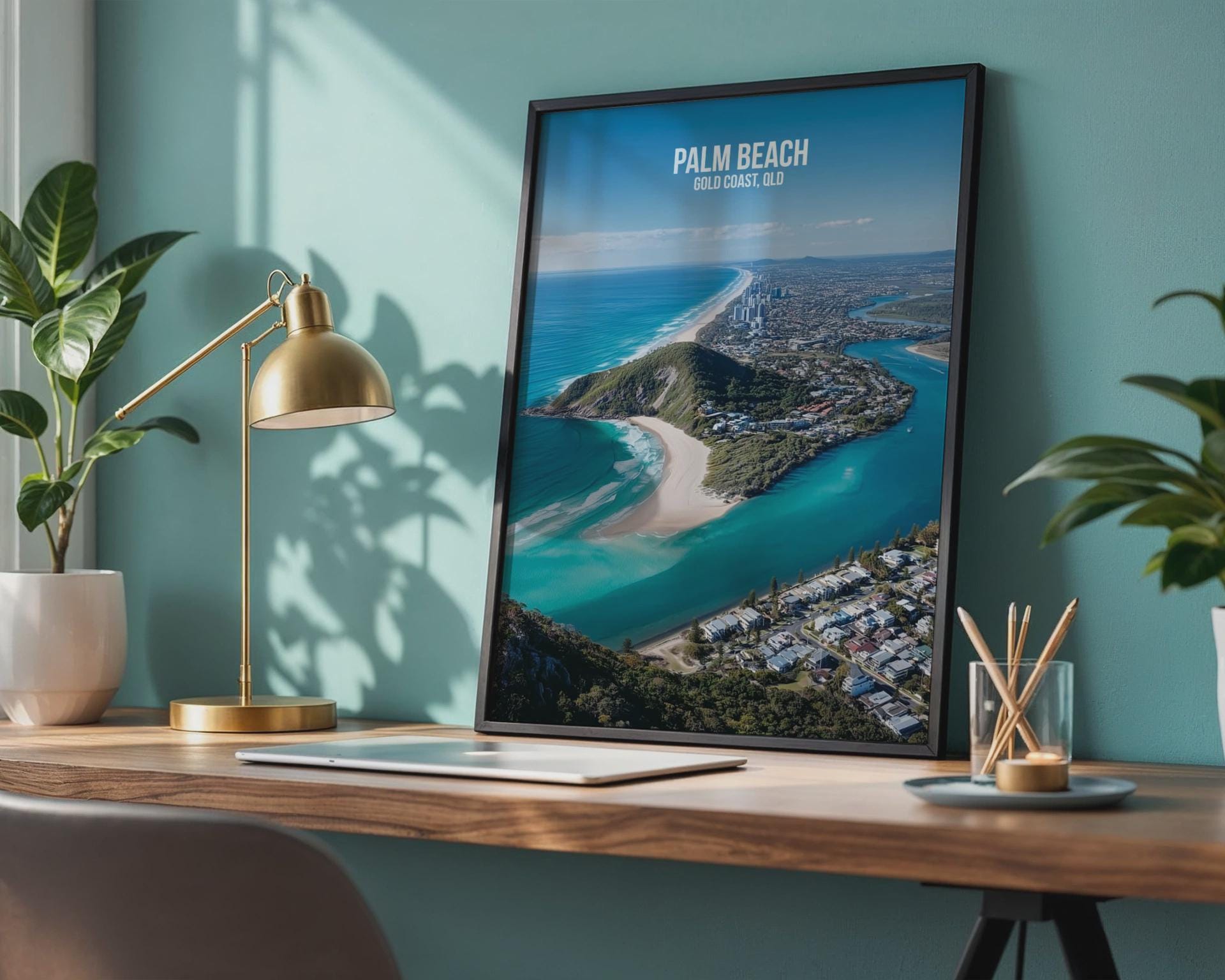 Palm Beach Gold Coast Poster Scenic View Poster Wall Art - Travel Wall Art