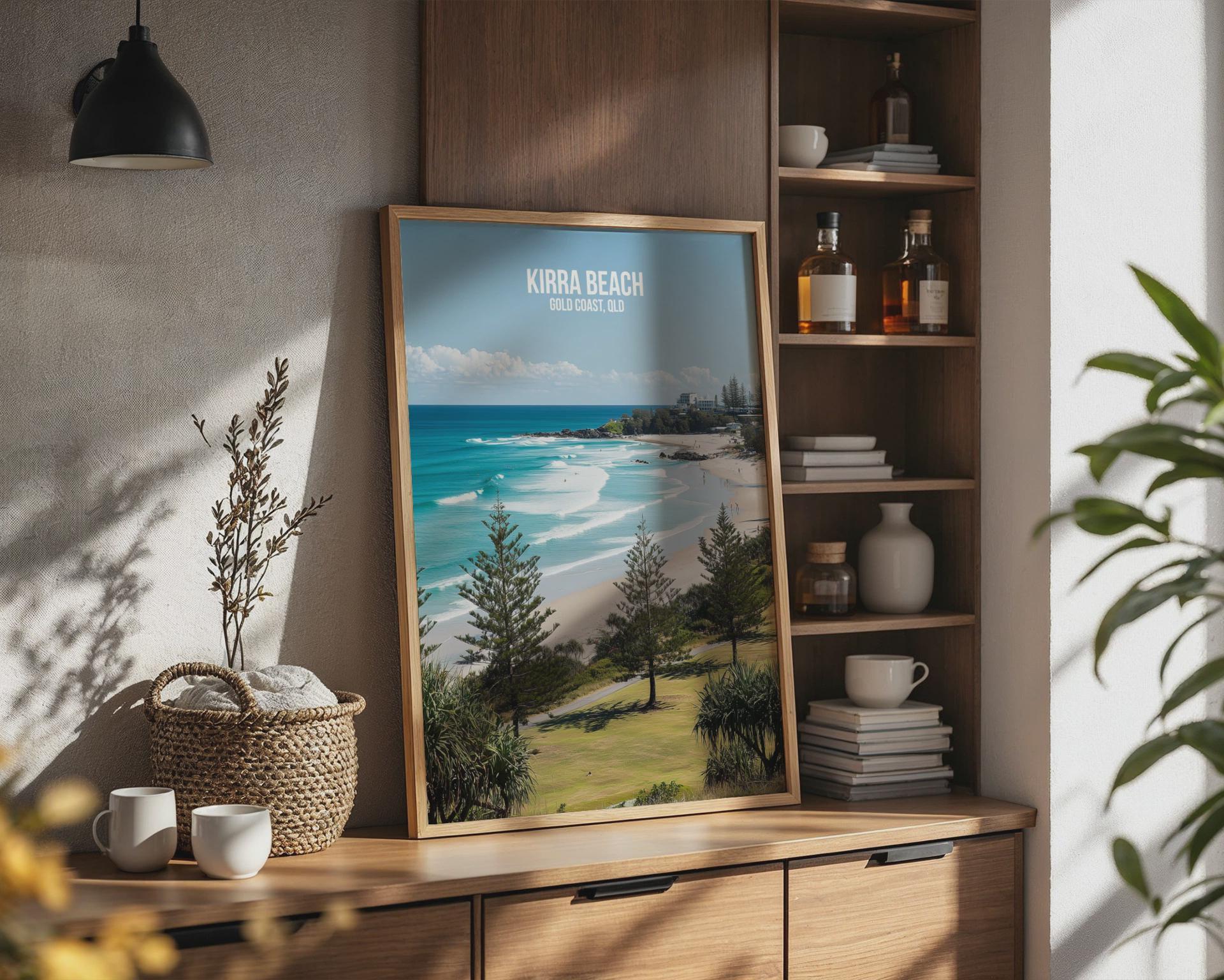 Kirra Beach Wall Art Gold Coast QLD Print - Travel Wall Art