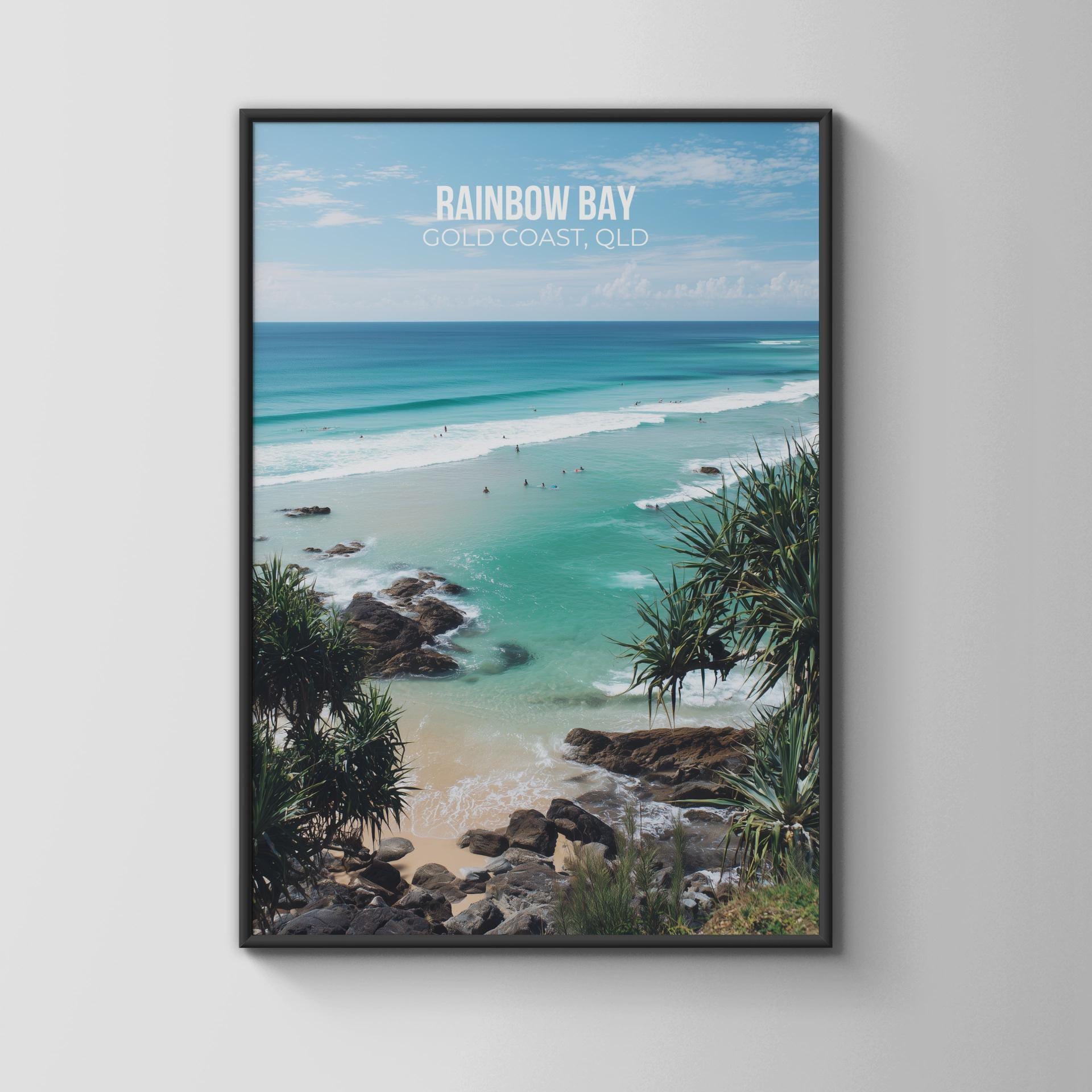 Rainbow Bay Gold Coast QLD Poster Wall Art - Travel Wall Art