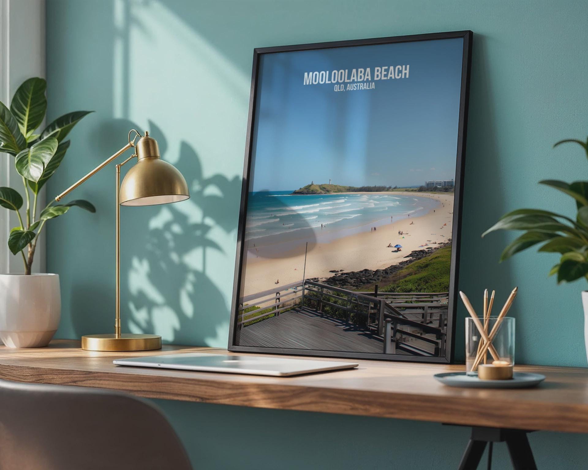 Mooloolaba Beach Wall Art Print Queensland Australia - Travel Wall Art