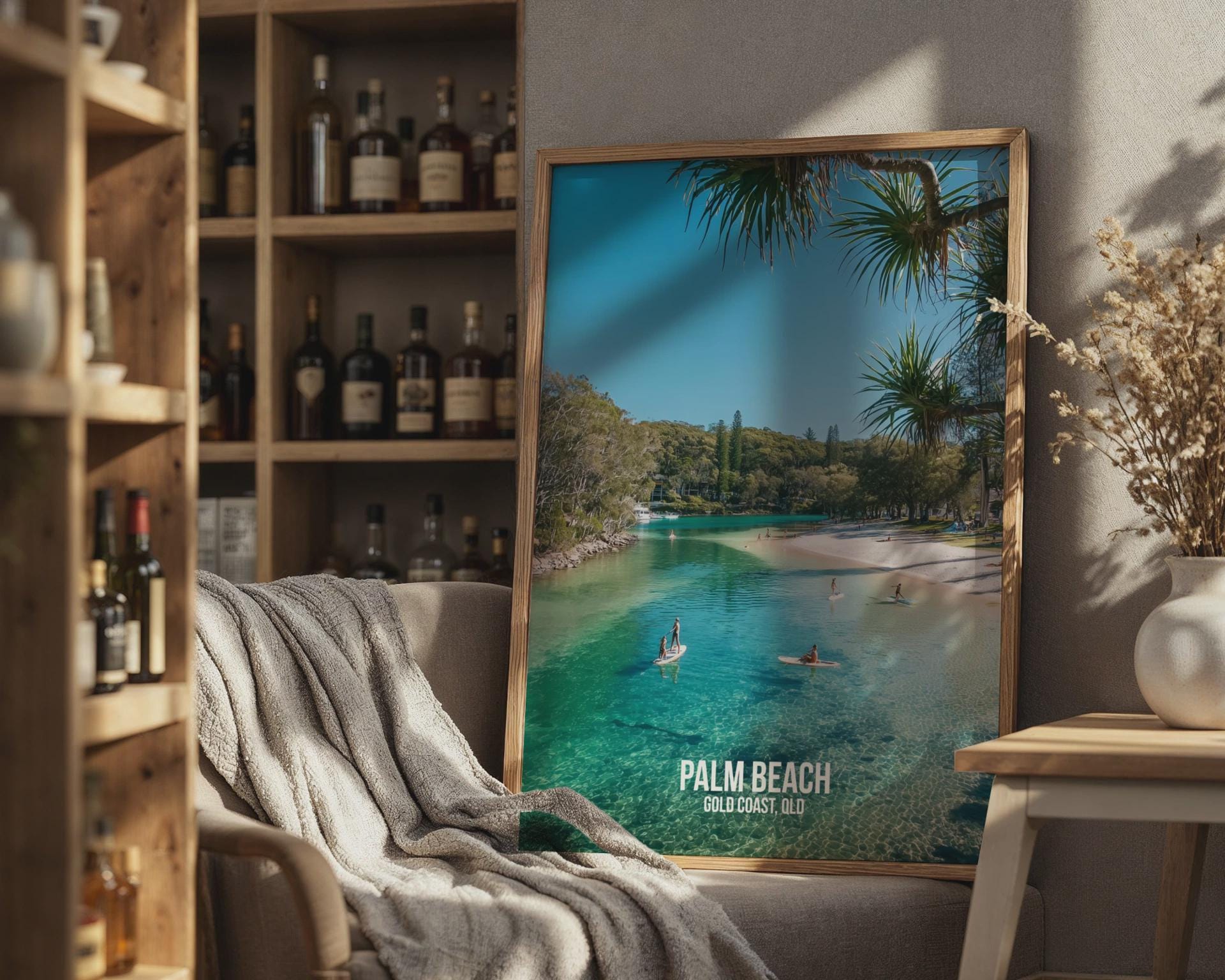 Palm Beach Gold Coast Print Coastal Wall Art - Travel Wall Art