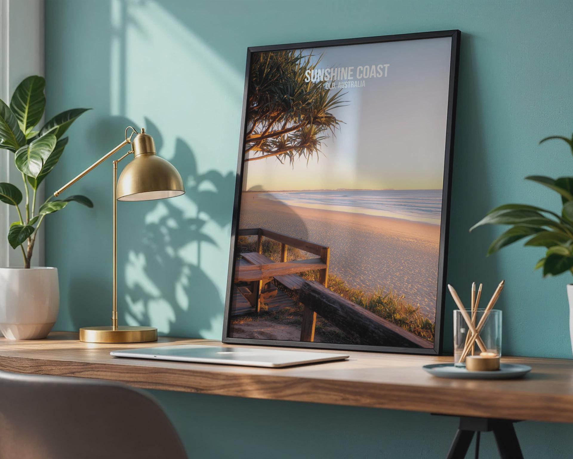 Sunshine Coast Wall Art Print Beach Landscape Australia - Travel Wall Art