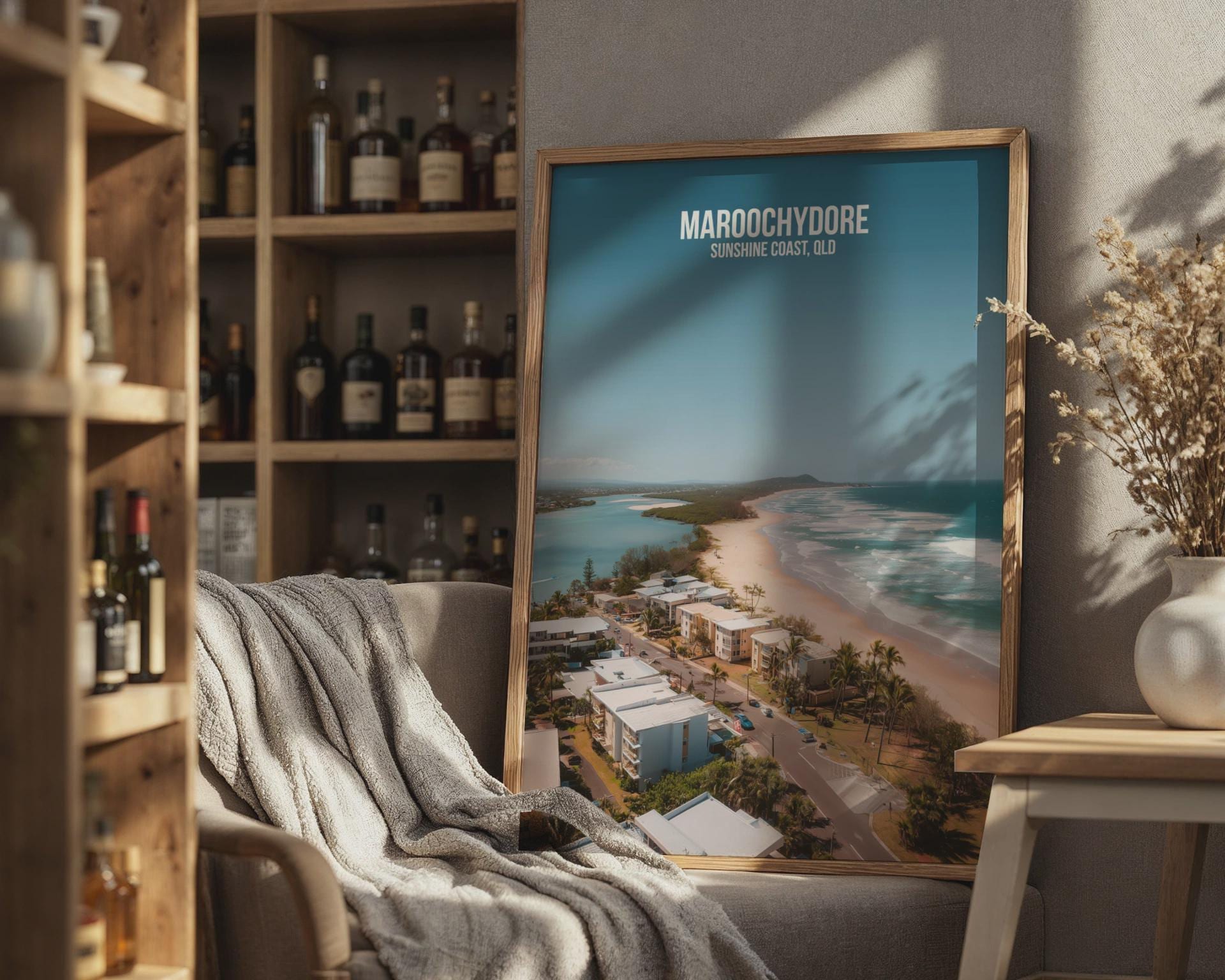Maroochydore Beach Wall Art Sunshine Coast Queensland Poster - Travel Wall Art