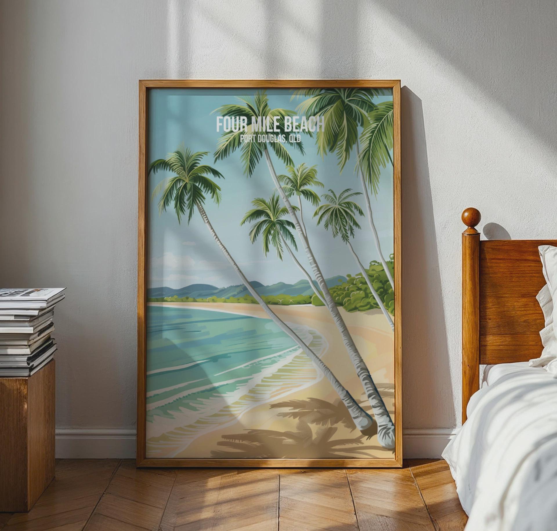 Four Mile Beach Poster Port Douglas QLD Wall Art - Travel Wall Art