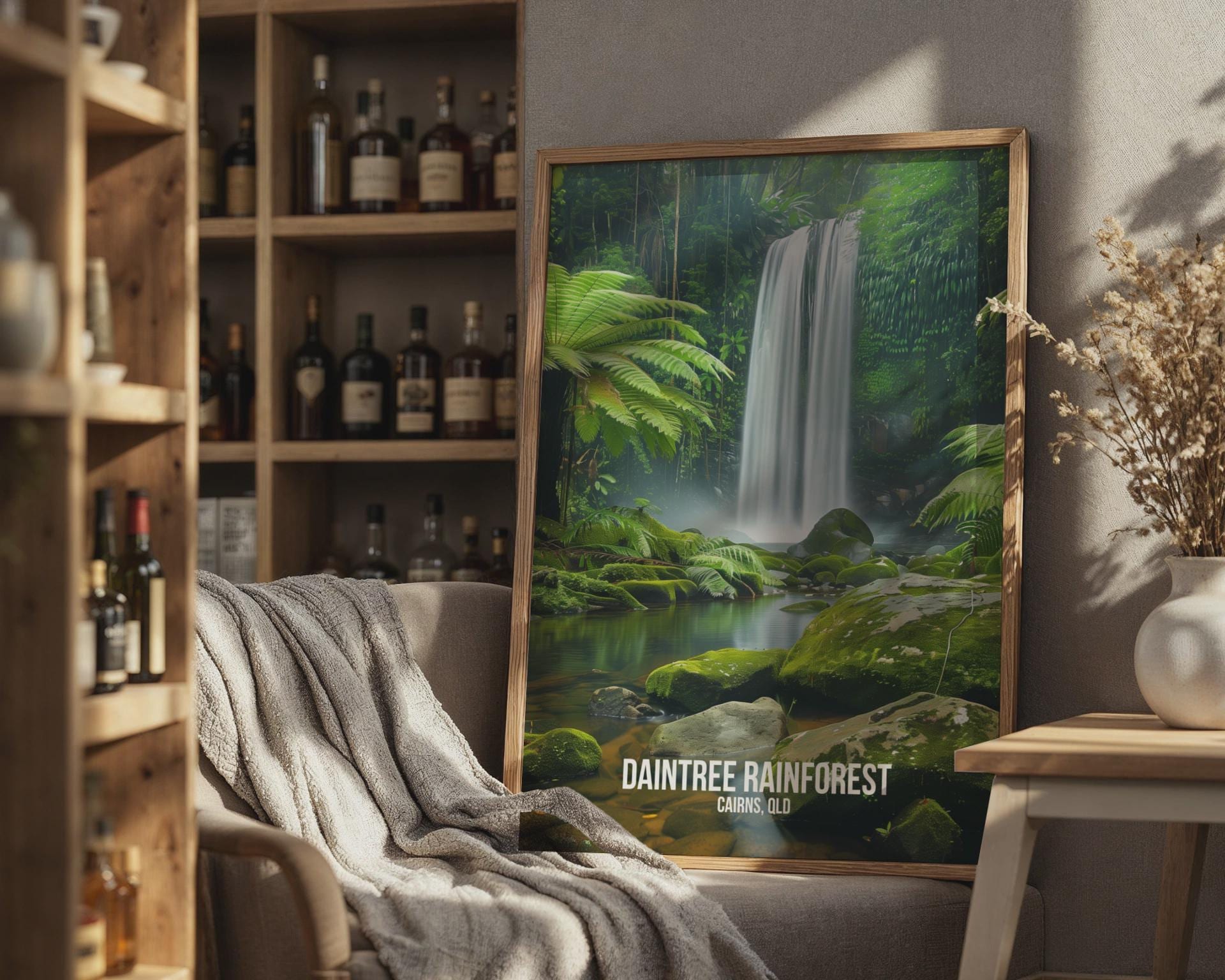 Daintree Rainforest Waterfall Poster Wall Art - Travel Wall Art