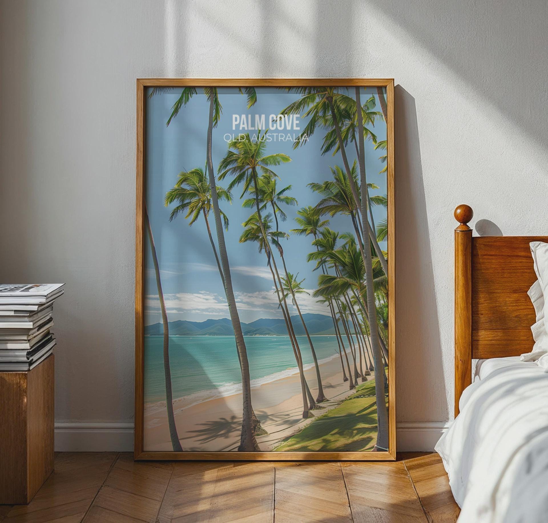 Palm Cove Tropical Beach Poster Print Wall Art - Travel Wall Art
