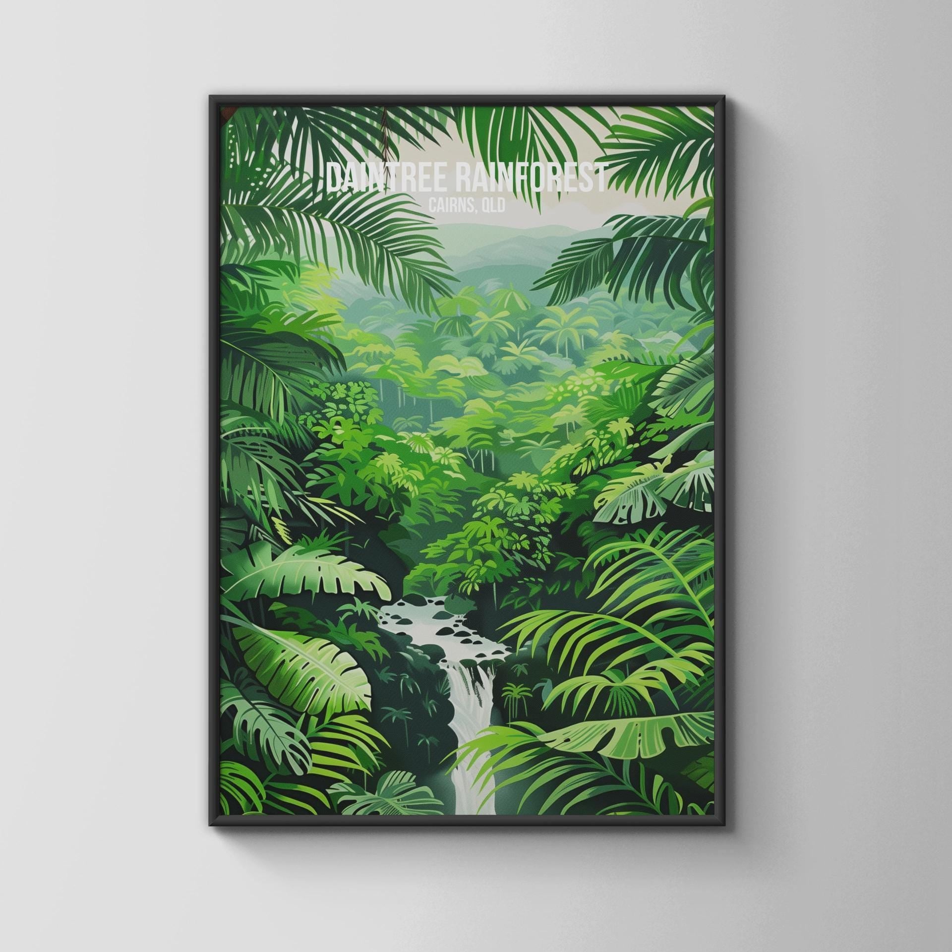 Daintree Rainforest Print Wall Art Cairns QLD Tropical Landscape - Travel Wall Art