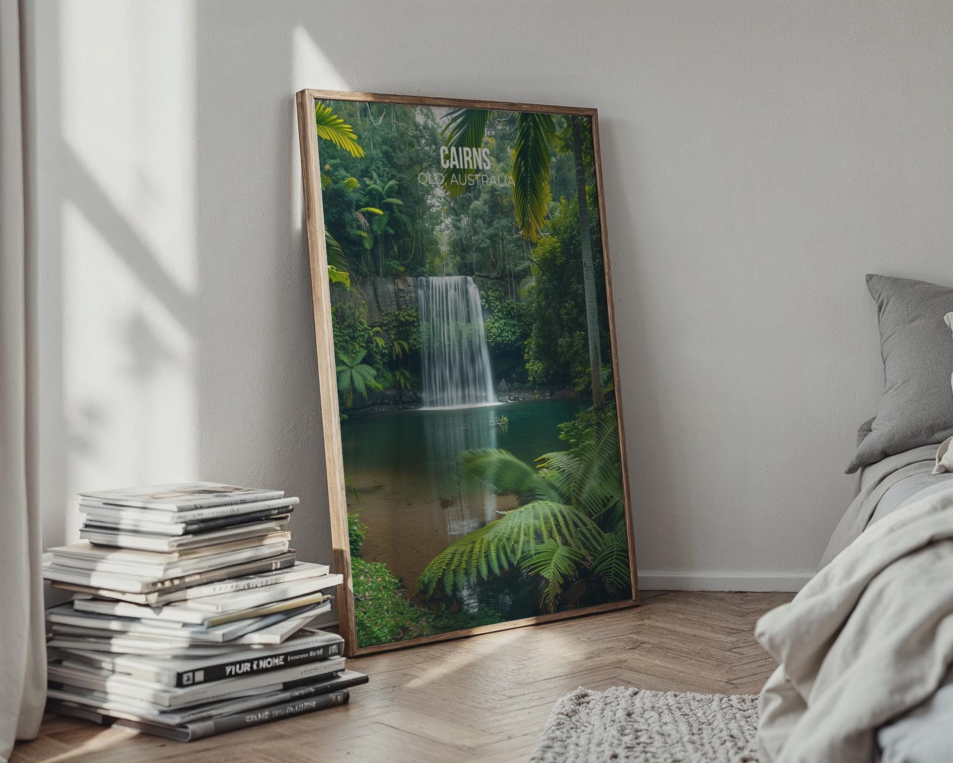 Cairns Waterfall Print Wall Art - Travel Wall Art