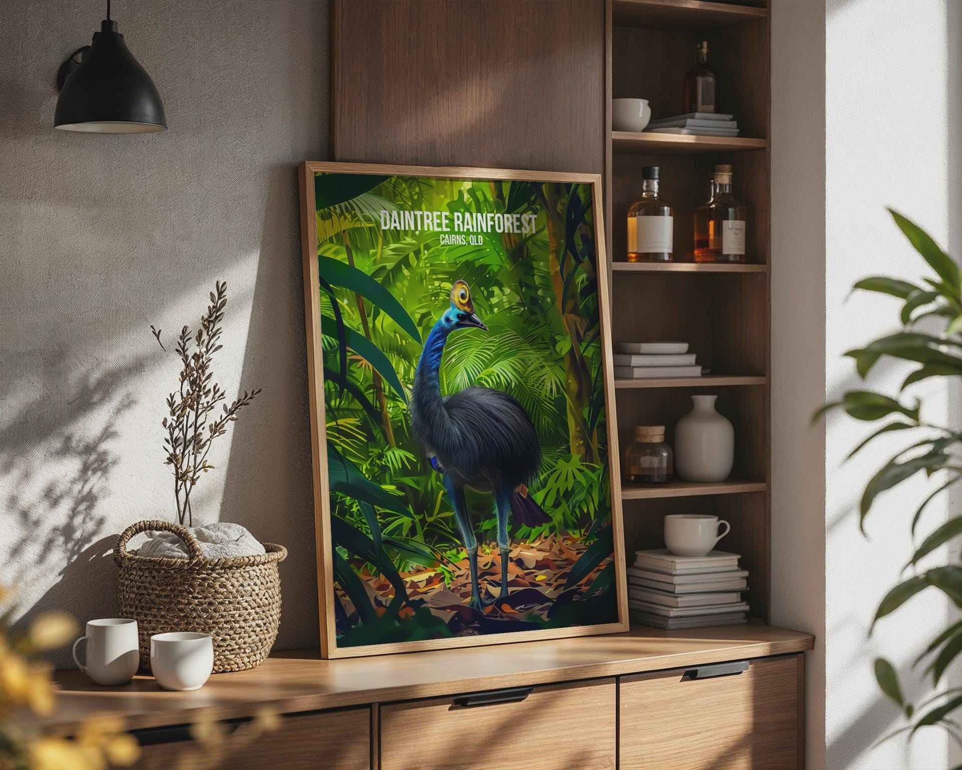 Daintree Rainforest Cassowary Print Wall Art - Travel Wall Art