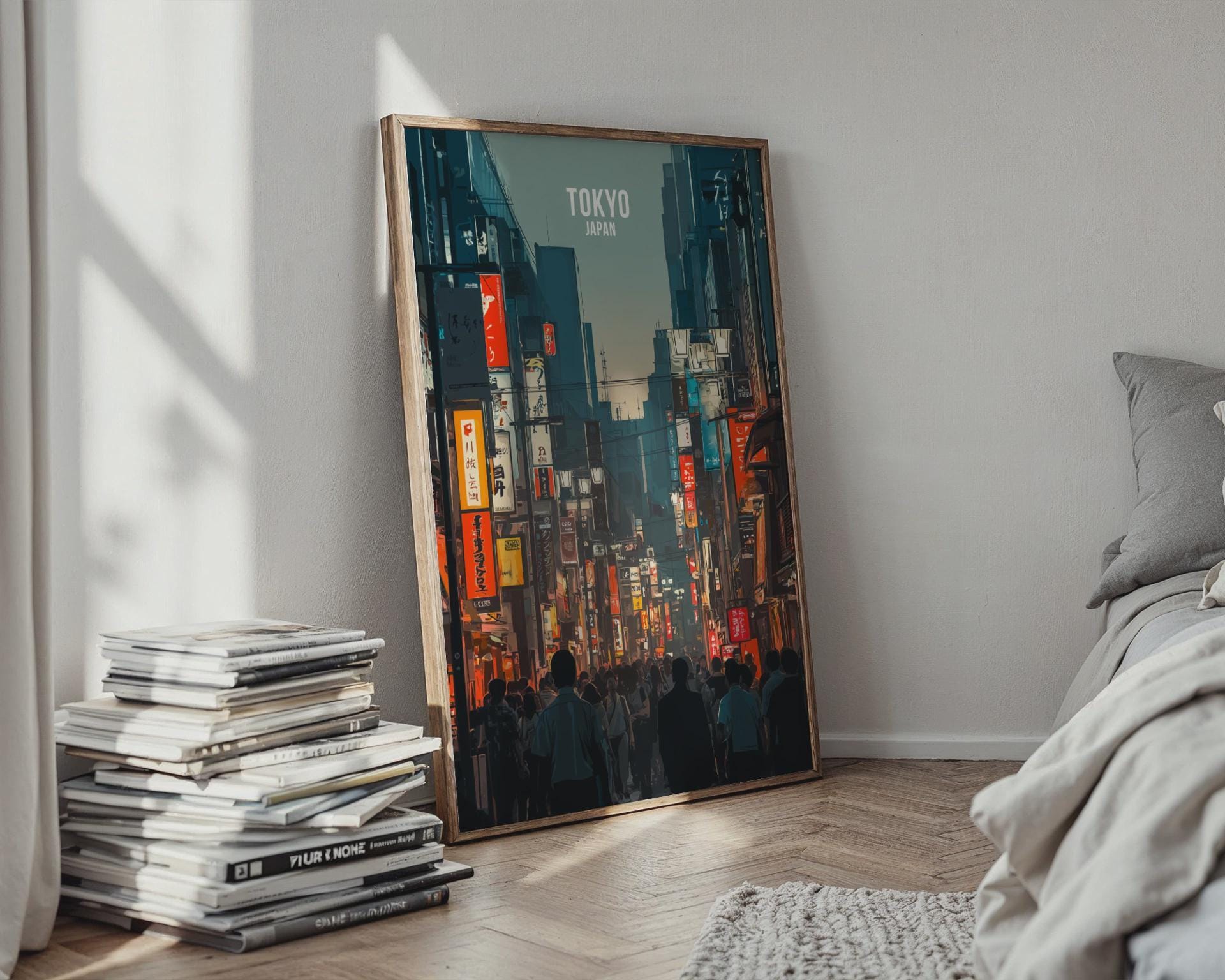 Tokyo Cityscape Poster Wall Art Print - Travel Wall Art