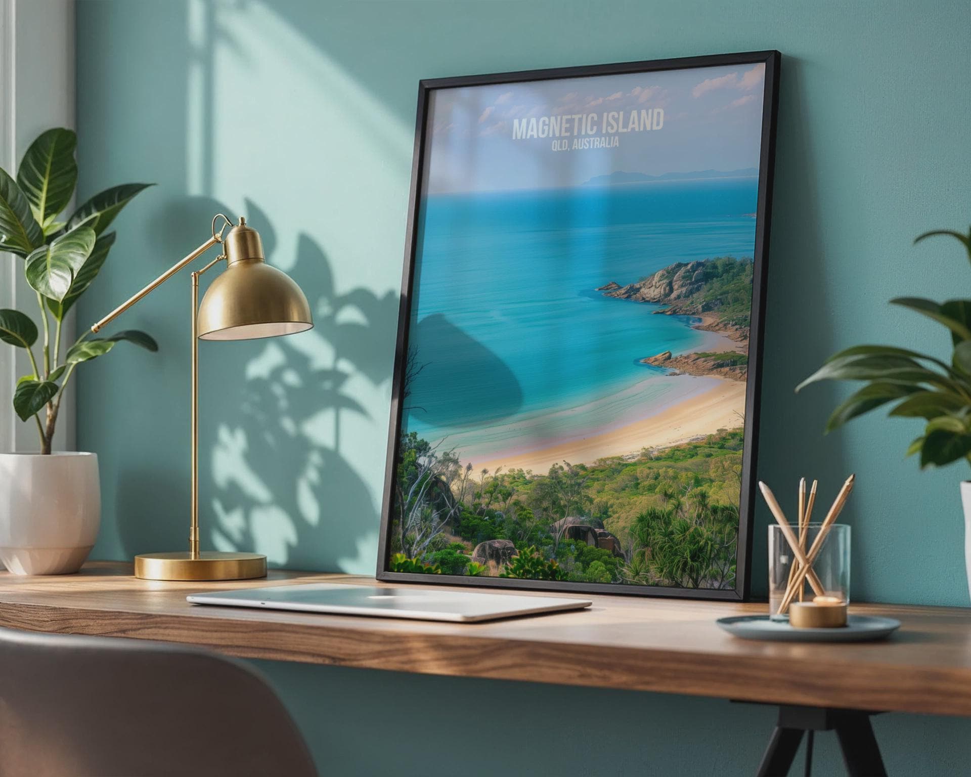 Magnetic Island QLD Art Print Coastal Landscape Poster - Travel Wall Art