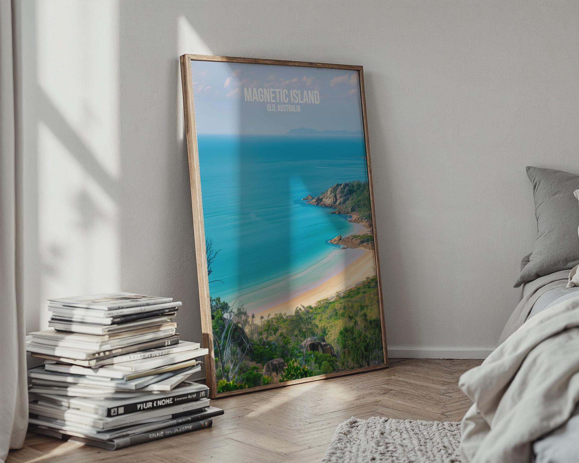 Magnetic Island QLD Art Print Coastal Landscape Poster - Travel Wall Art