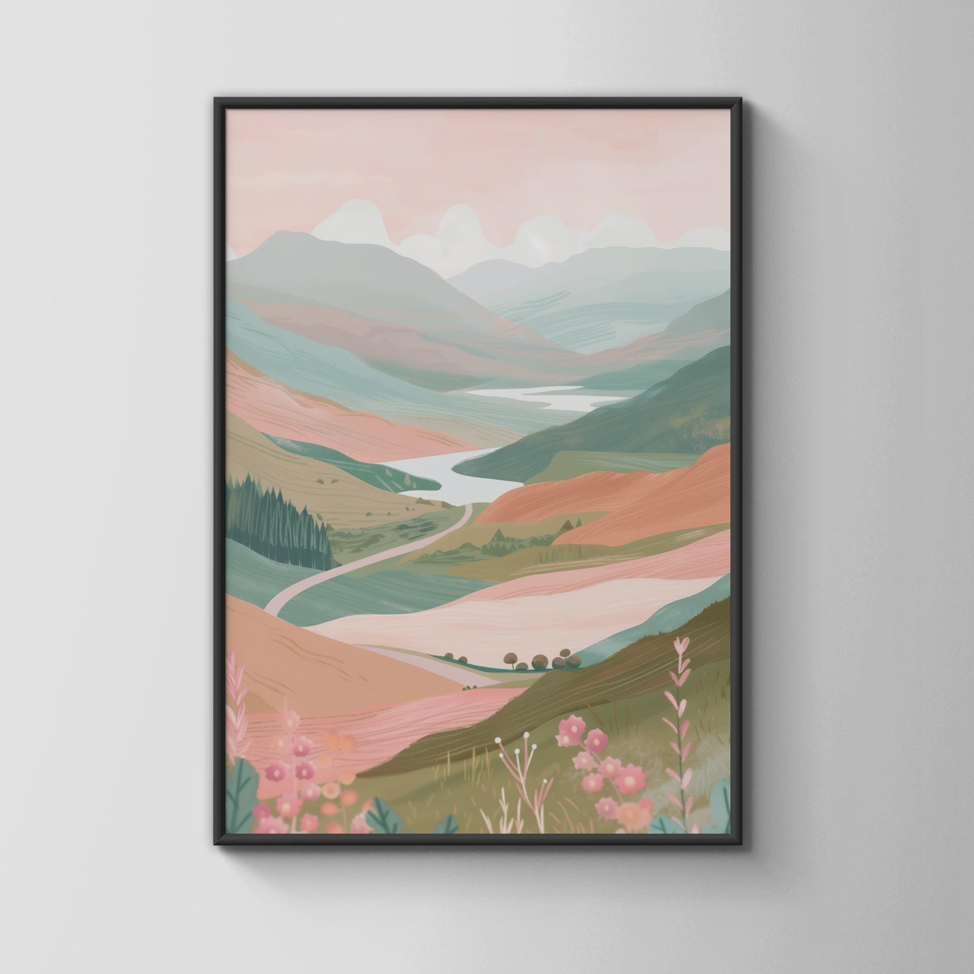Scottish Highlands Landscape Poster Art - Travel Wall Art