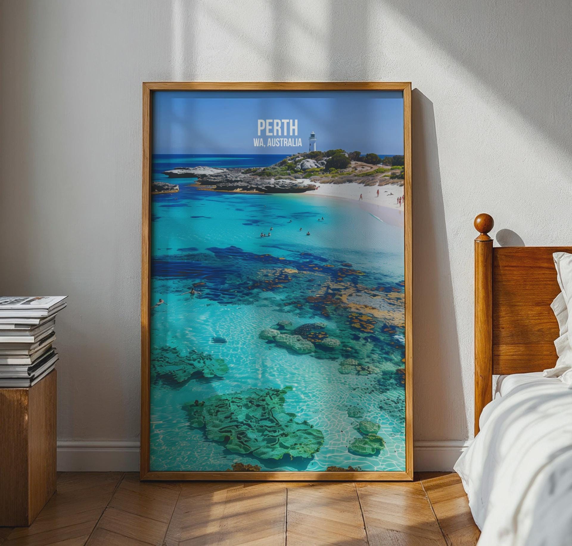 Perth WA Australia Travel Poster Print Wall Art - Travel Wall Art