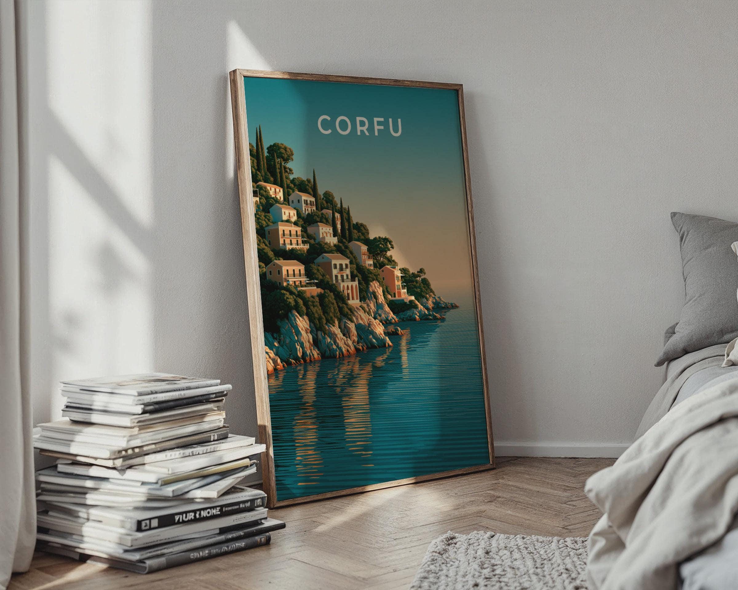 Corfu Coastal Artwork Print - Travel Wall Art