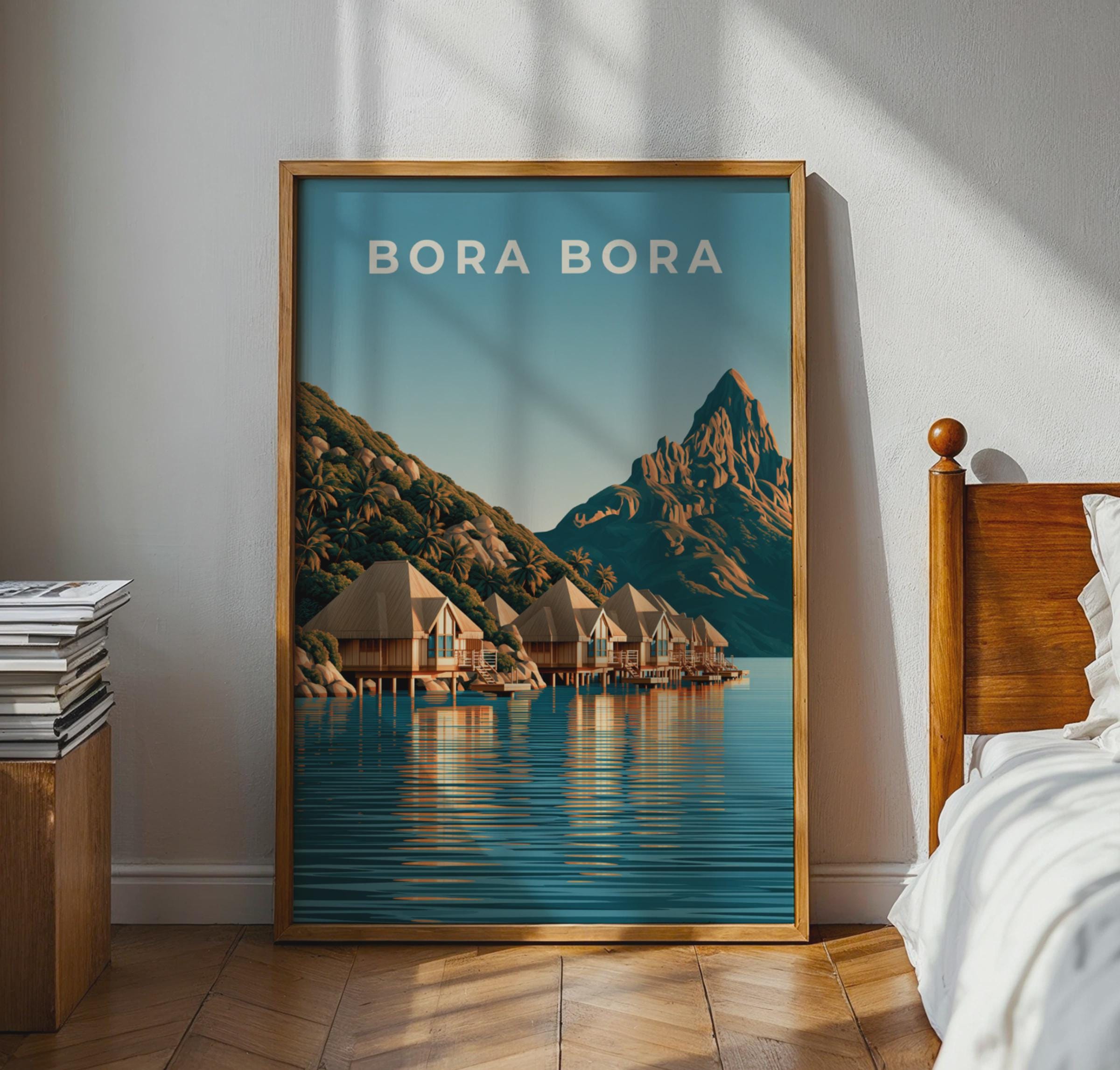 Bora Bora Tropical Wall Art Scenic Print - Travel Wall Art