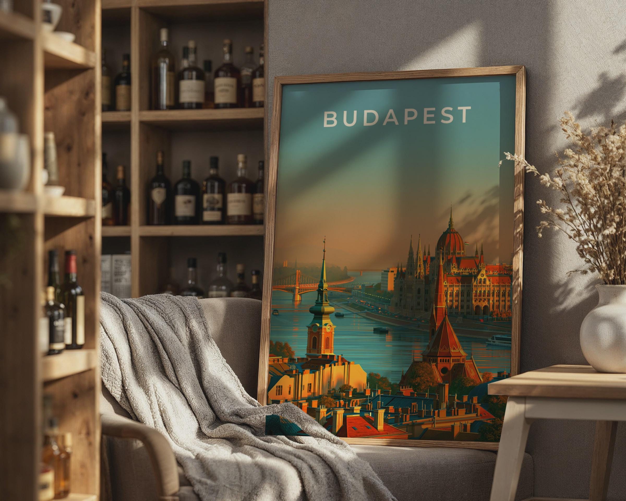 Budapest River View Poster Wall Art - Travel Wall Art