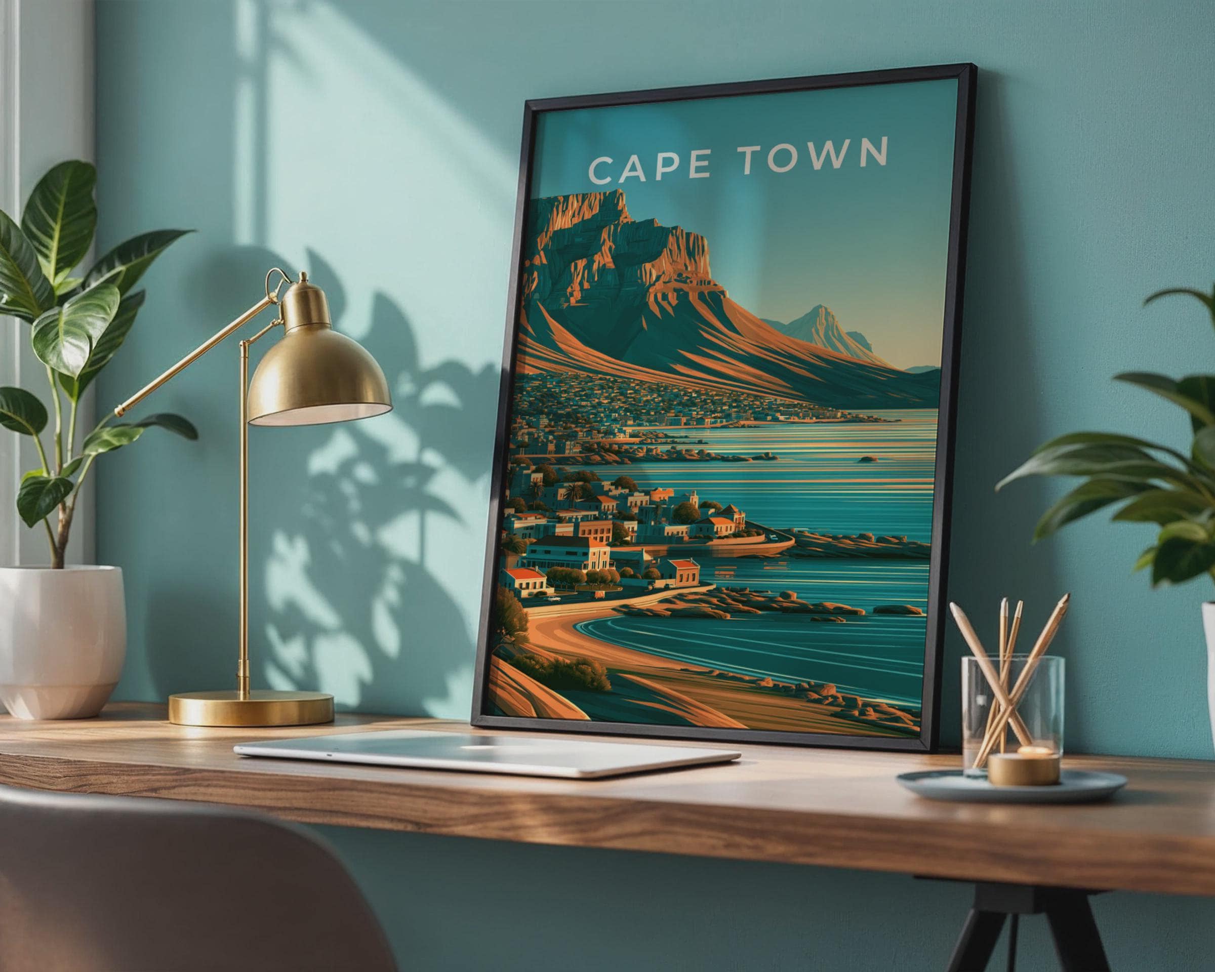 Cape Town Landscape Print Coastal Artwork Modern Wall Art - Travel Wall Art